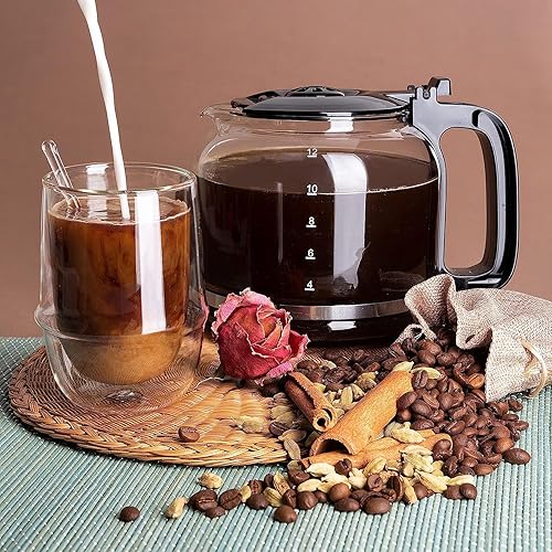 Miniatura 3 de Dominion Cafetera de goteo de 12 tazas, función de mantenimiento automático del calor, sistema antigoteo con filtro permanente y jarra de vidrio de