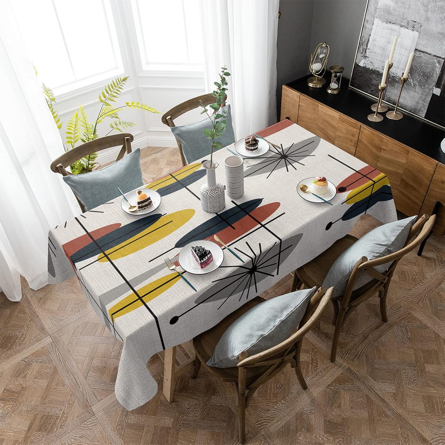 Bingigo Rectangle/Oval Table Cloth 60x102in for Dining