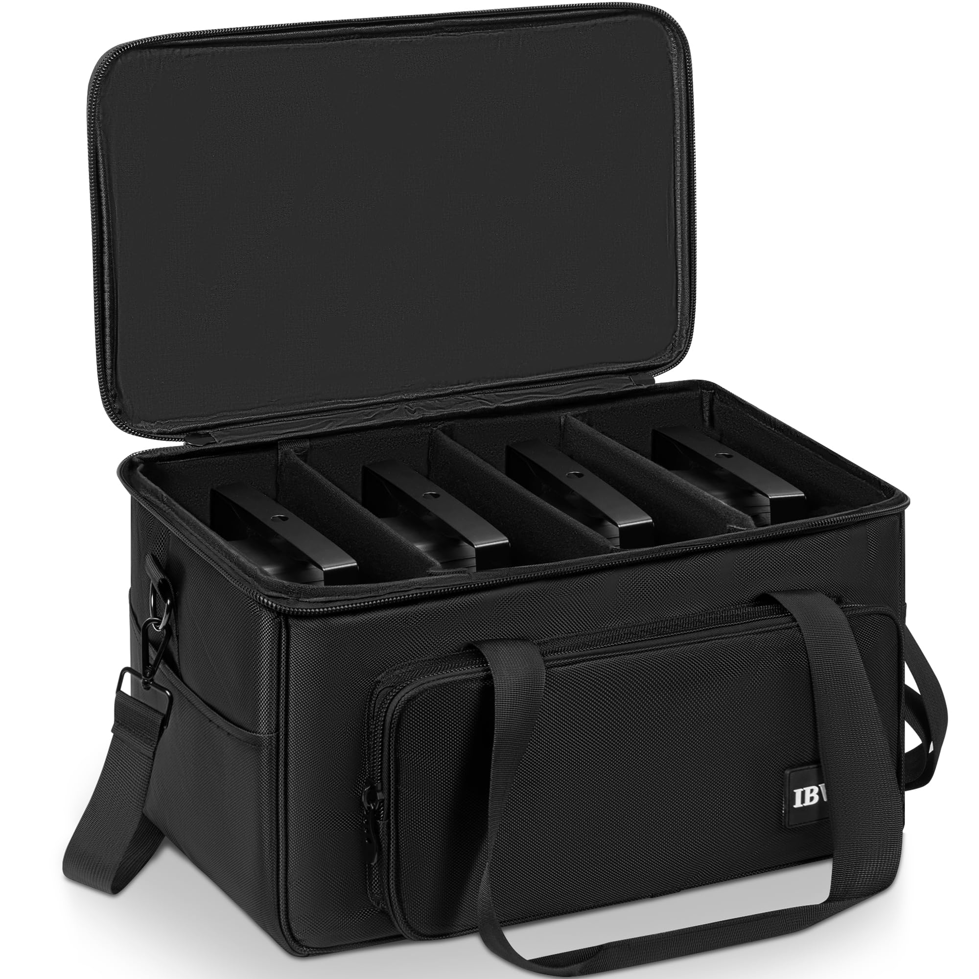 4 Par Light Bag Padded Storage Gig Case Bag for Par Lighting Fixtures Stage Lights Storage