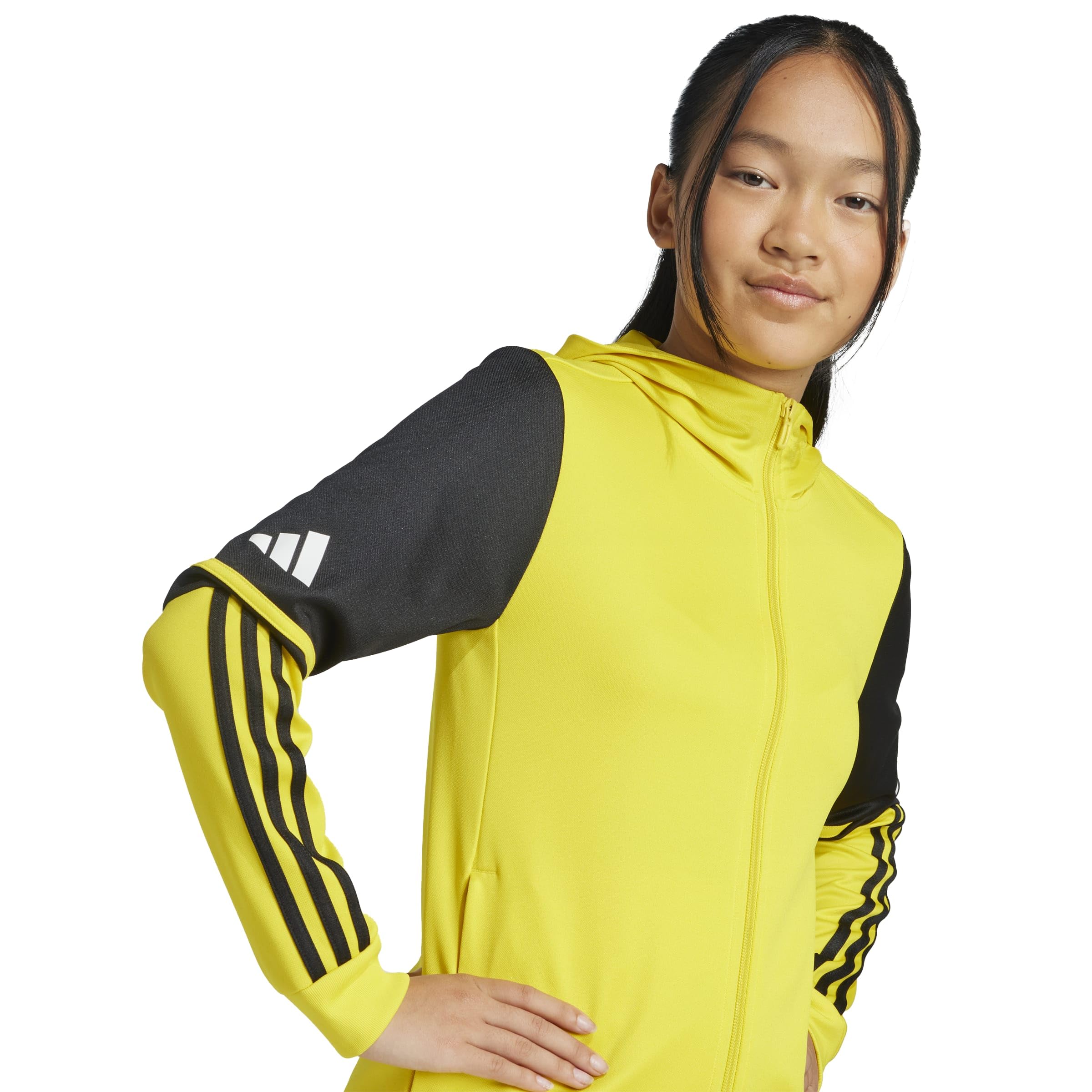 adidas Uniseks - dzieci Squadra25 Hoody Kids Sweatshirt, team yellow/black/white, 9-10 Years