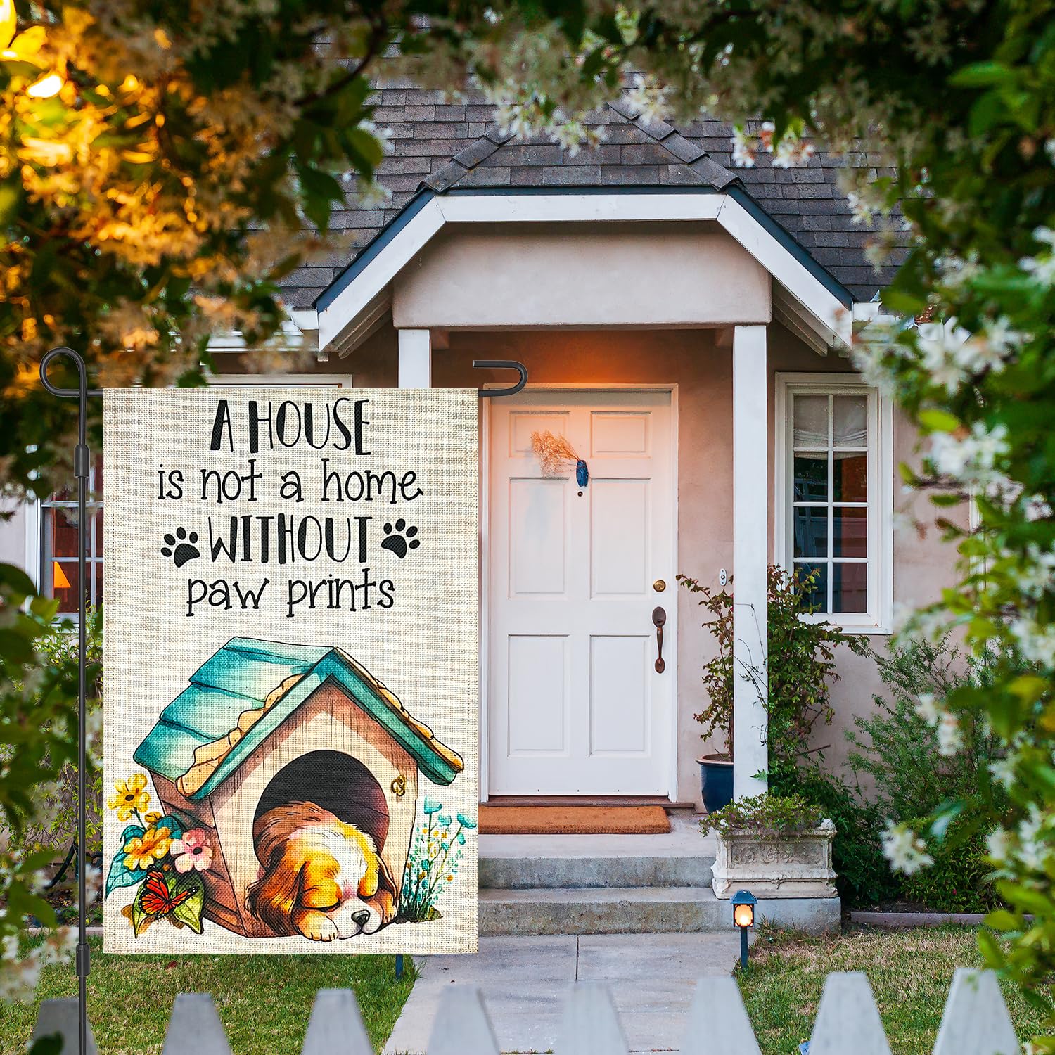 Vigor Home Gartenflagge „A House Is Not A Home“ – Doppelseitig, 30,5 X 45,7 Cm, Wetterfest