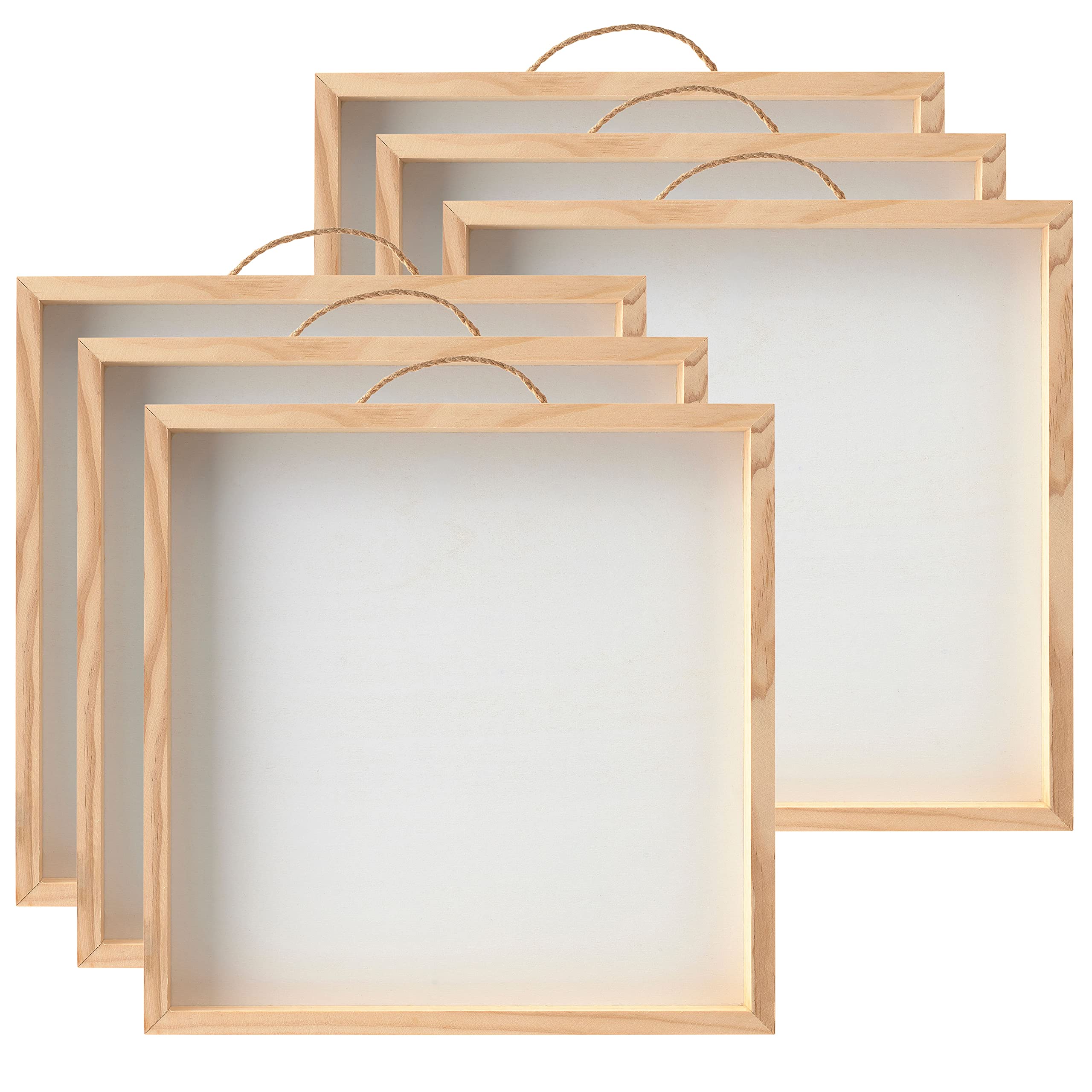 Amazon.com: 6 Pack: 12”; x 12”; Whitewashed Framed Wood Sign by