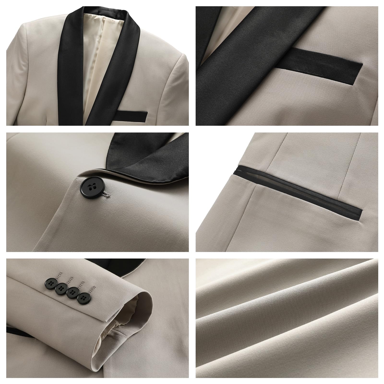 Costume Homme 3 Pièces Mariage Slim Fit Smoking d'affaires à Un Bouton pour Fête Blazer Veste Pantalon Gilet