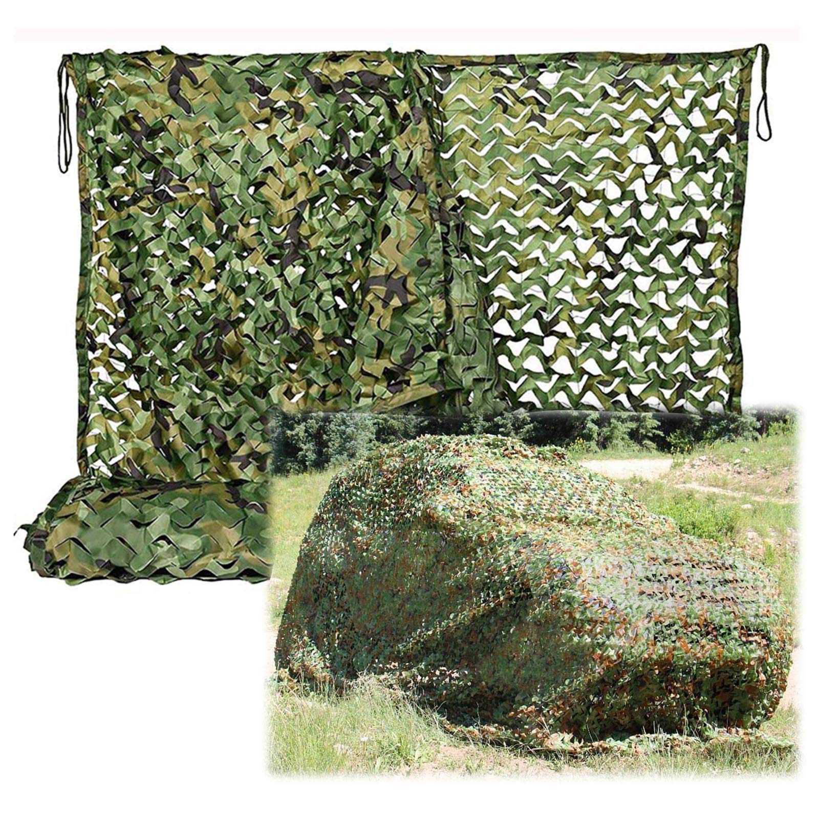 Oudini 2*3M(6.6*9.8Ft) Woodland Camo Netting, Camouflage Net, Oxfabric Hunting Shade Cover, Camping Military Hunting Shooting Hide Camo Netting For Outdoor/2 * 3M(6.6 * 9.8Ft)