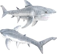 Vista 5 de Sammy The Shark - Peluche de 36 pulgadas de largo, color blanco