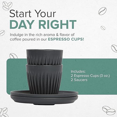 Miniatura 3 de Huskee Juego de espresso de 3 oz - Carbón (2 unidades)