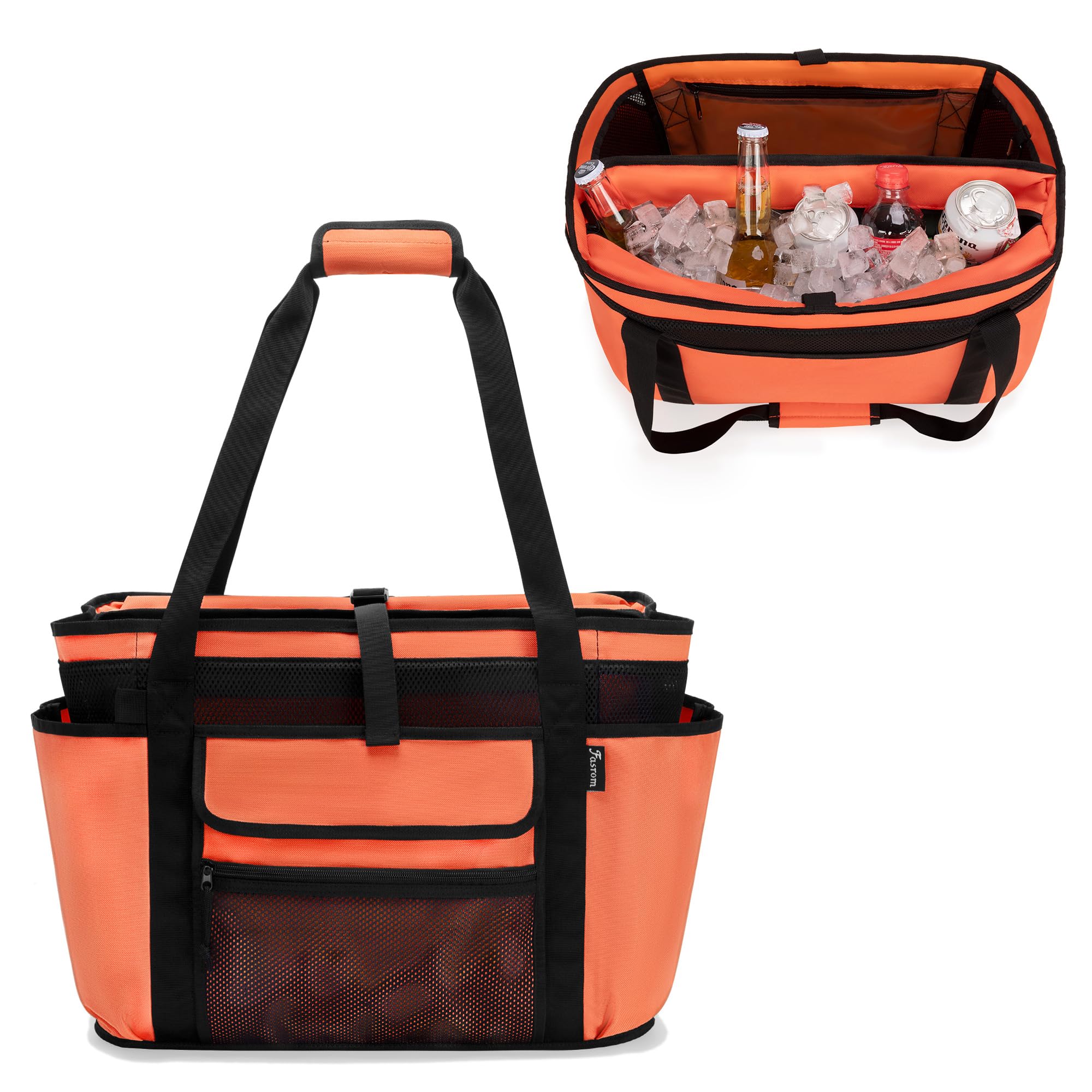 Fasrom Strandtasche XXL mit isolierter Kühltasche, Wasserdichte Strandtasche mit Trocken-Nass-Trennung