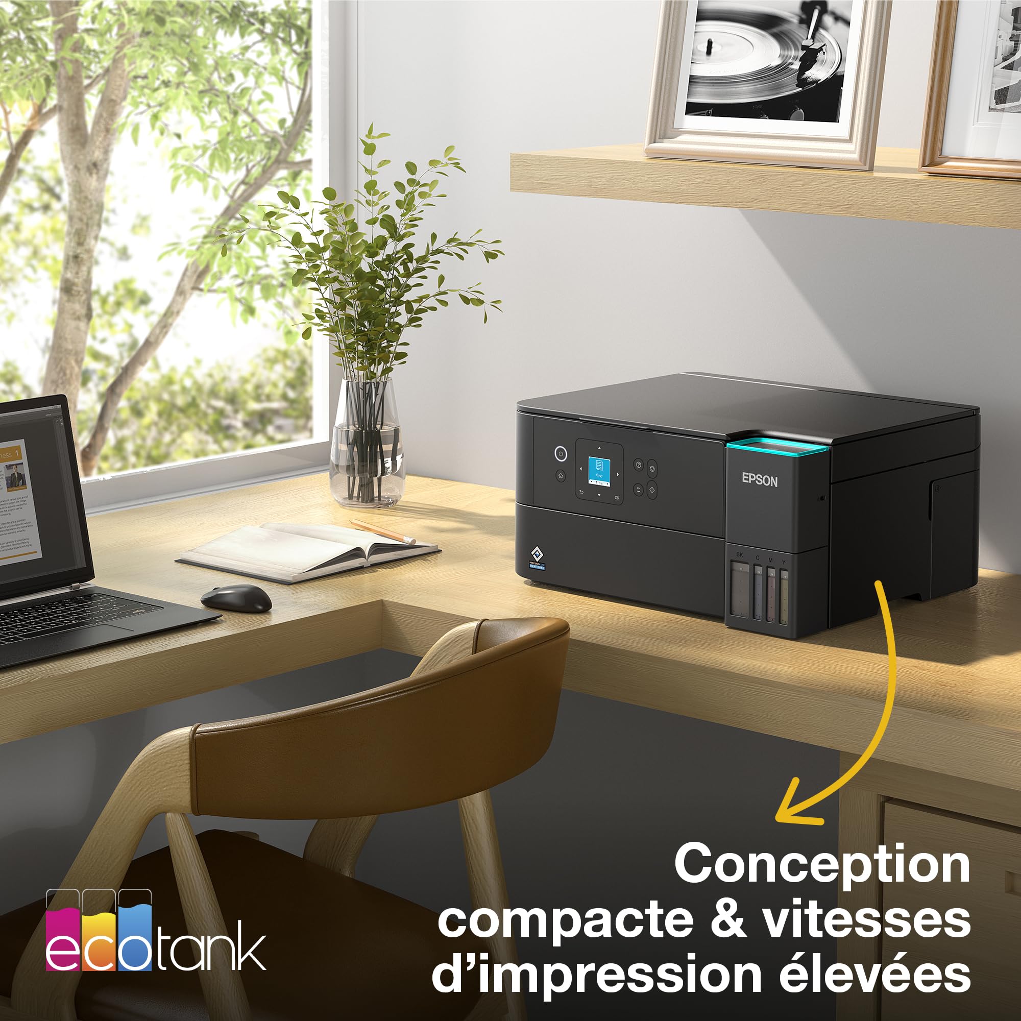 Epson EcoTank ET-2955 Imprimante à Réservoirs D’Encre | Maison & Petit Bureau | Wi-FI | A4 | Imprimer, Copier, Numériser | Écran LCD 3,7cm | Impression Recto Verso Auto | Jusqu’à 3 Ans d’Encre Inclus