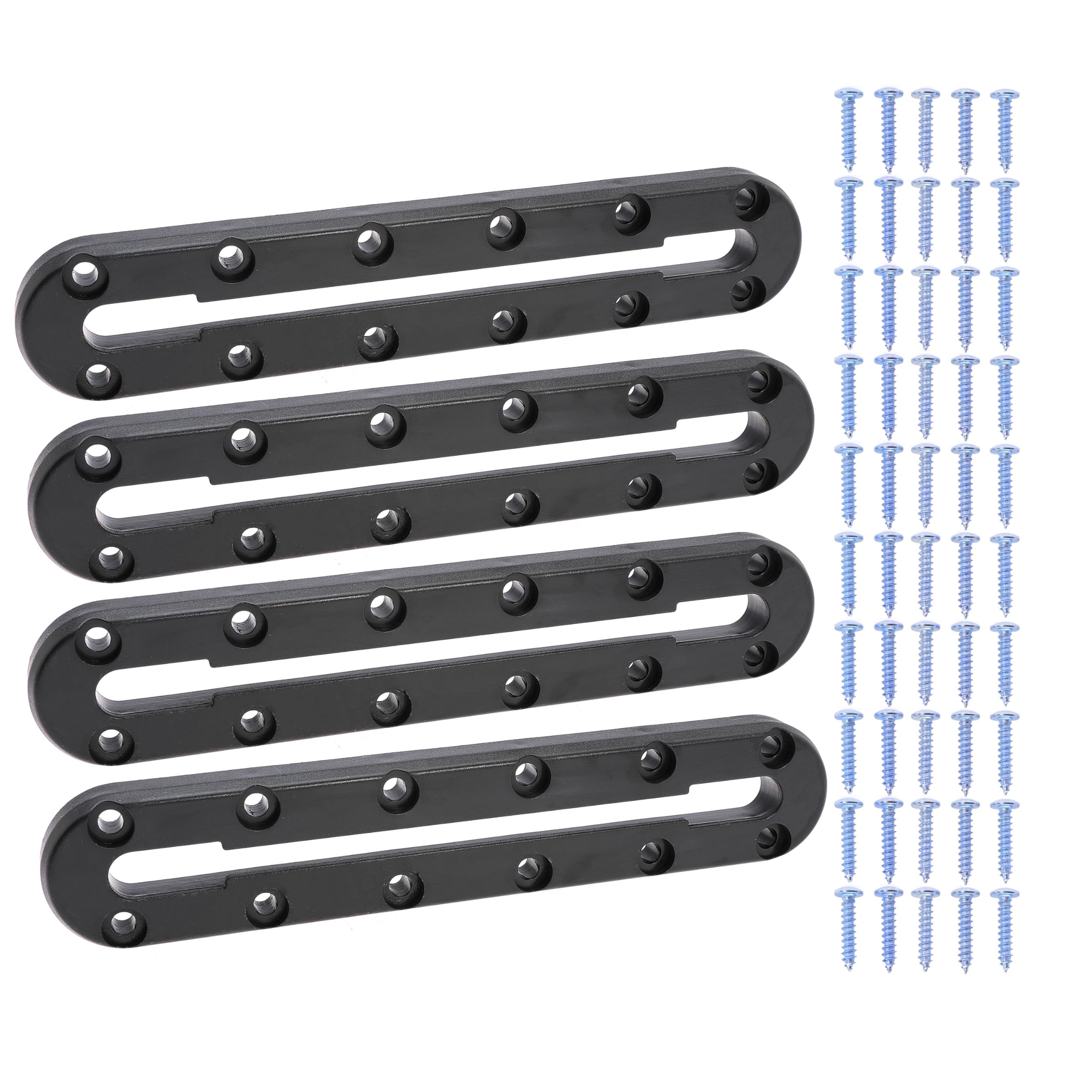 Ciweisah 9.2 Inch Kayak Rail Kayak Mount Track Accessories for Fish Finder,Cup Holder, Anchor Cleats Kayak Gear Track for Fishing Rod Holder Kayak Gear Track to Mount Kayak Paddle Holder (4)