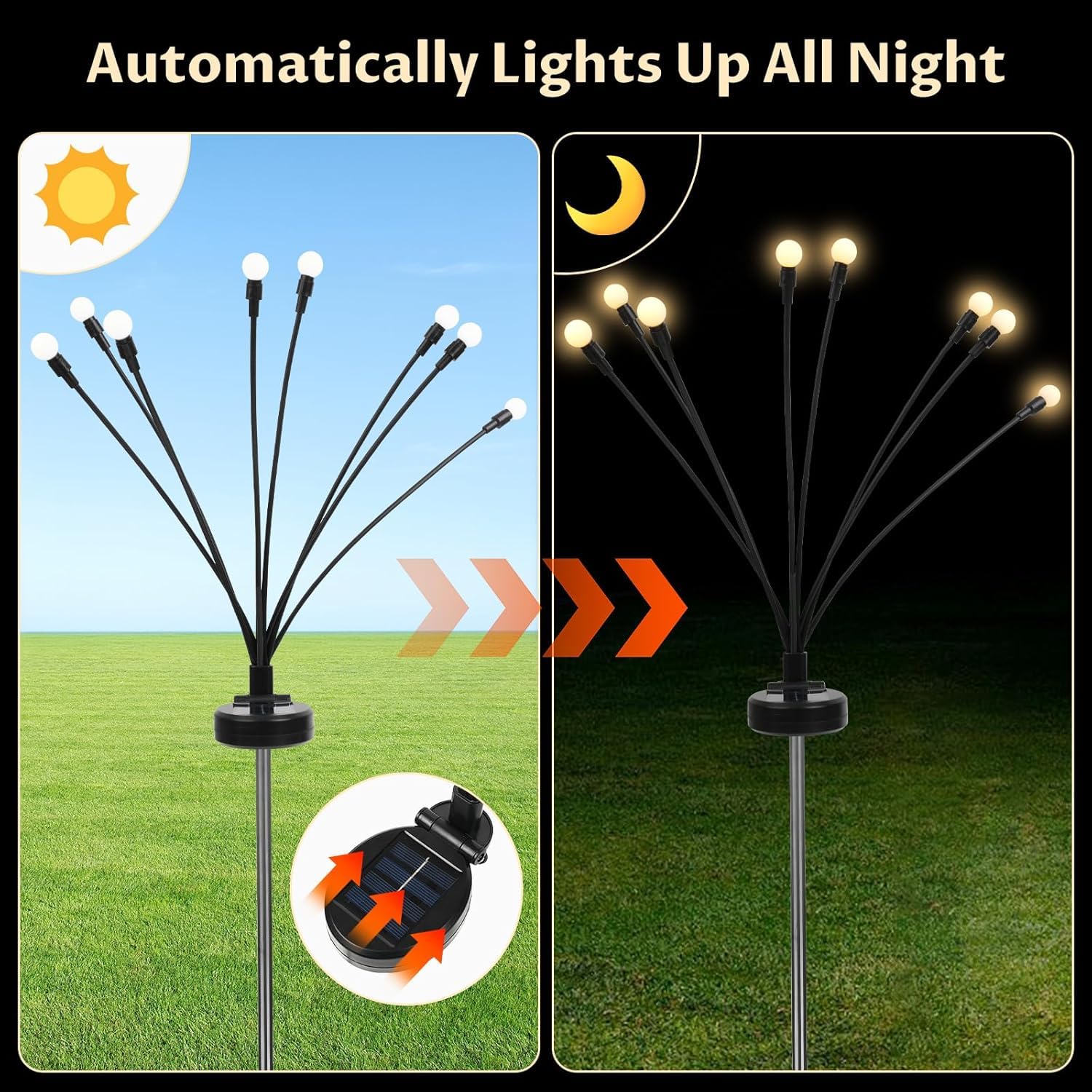 BRITSPEAR Solar Firefly Lights - Garden Decor -4 BRITSPEAR Solar Firefly Lights - Garden Decor -4