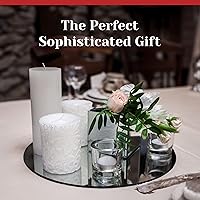 Vista 6 de PARNOO - Placa de espejo redonda de 8 pulgadas, juego de azulejos de espejo de placa de vidrio de 0.472-0.059 in de grosor con bordes lisos