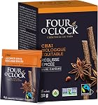 Four O'Clock Chai Tea Rooibos, biologique, commerce équitable, projet non-gmo, casher, sans gluten, sans caféine,16 Sacs à thé, 32g