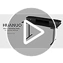 HUANUO 48″ x 24″ Electric Standing Desk with 2 Drawers, C-Clamp Mount Compatible, Height Adjustable Computer Desk, Home Office Stand Up Desk with 4 Preset Heights & 2 Hooks, Vintage Brown