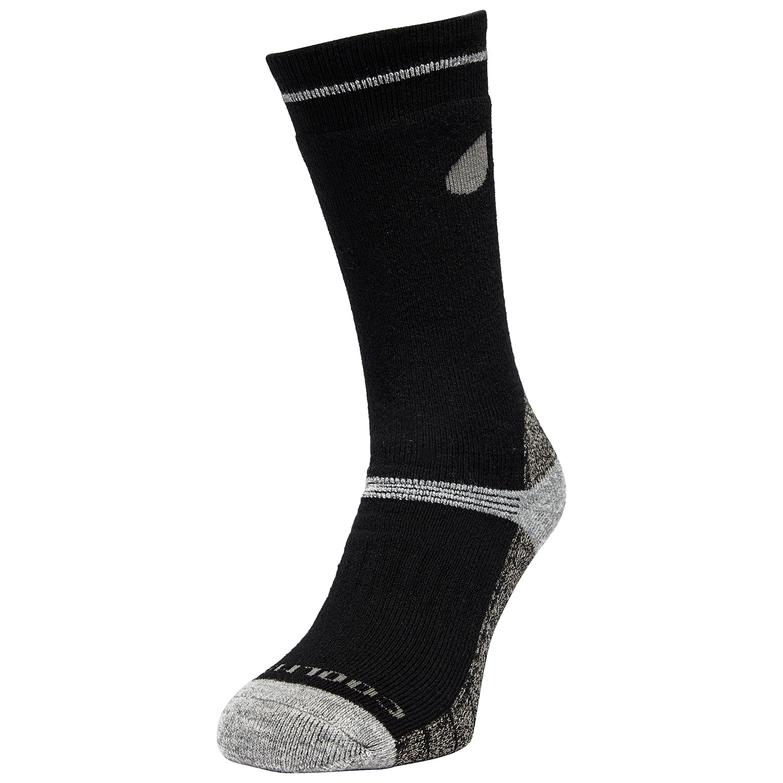 Peter Storm Men's Black Coolmax Midweight Hiking Socks, Moisture Wicking, Blister-Free Comfort, 2 Pack (Uk, Alpha, M, Regular, Regular, )