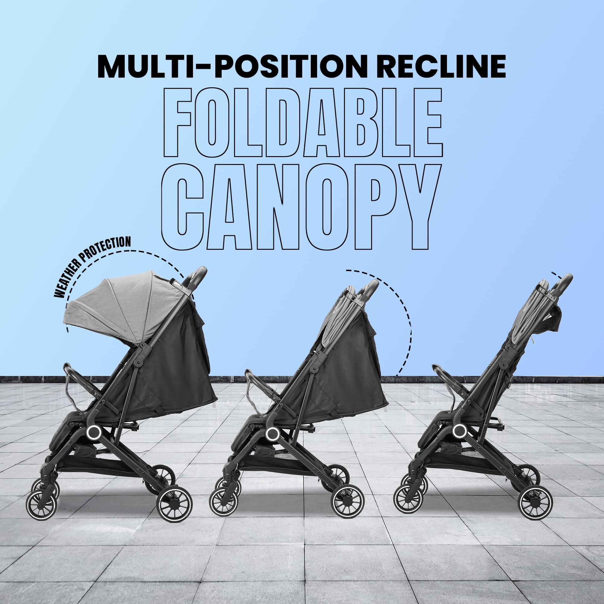 Tinyberg Baby Stroller - Lightweight & Travel Friendly -2