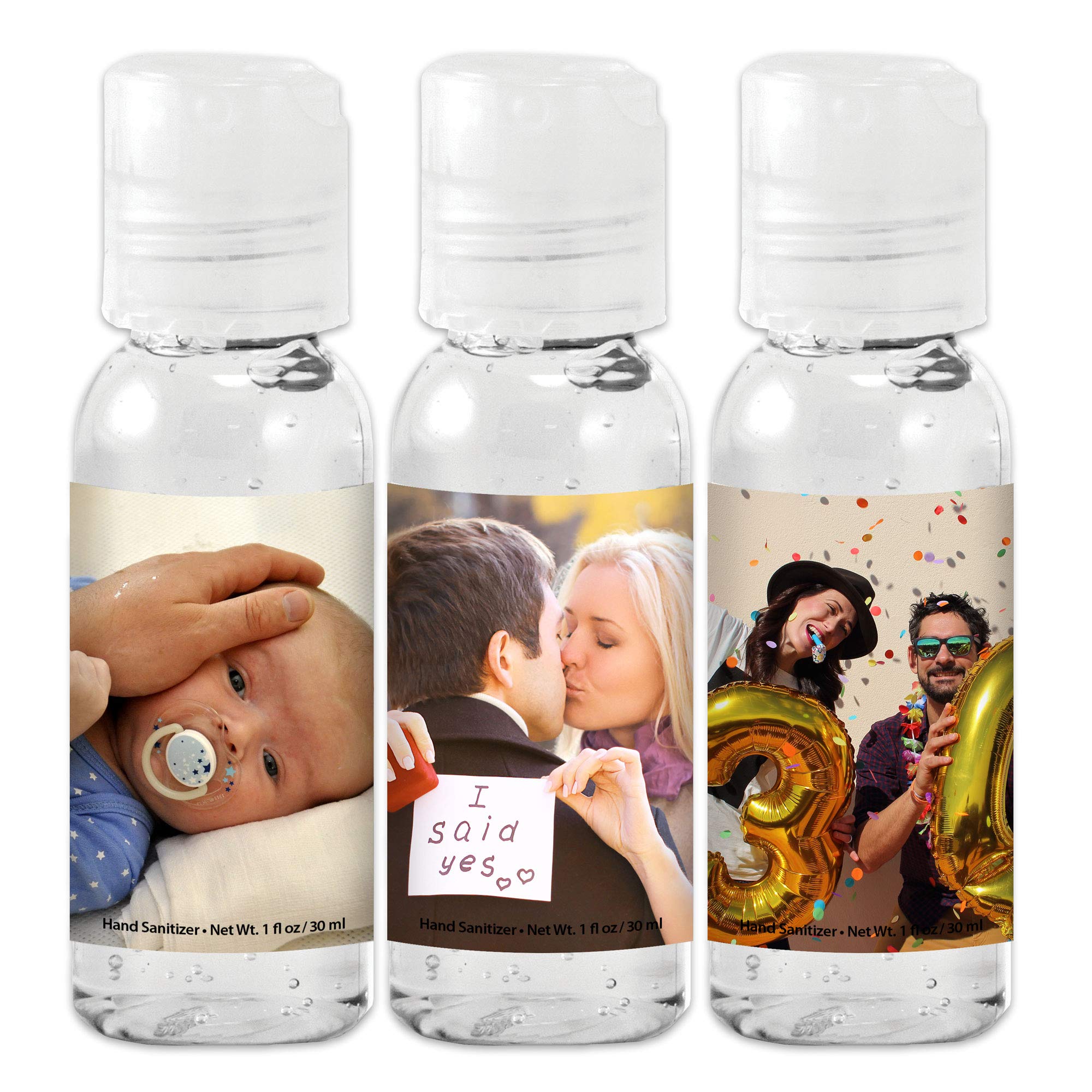 Best Day Ever Spot Personalized Hand Sanitizers 1 oz Gel, Custom Hand Sanitizers for Wedding Favors, Baby Shower Favors, Party Favors (Set of 12)