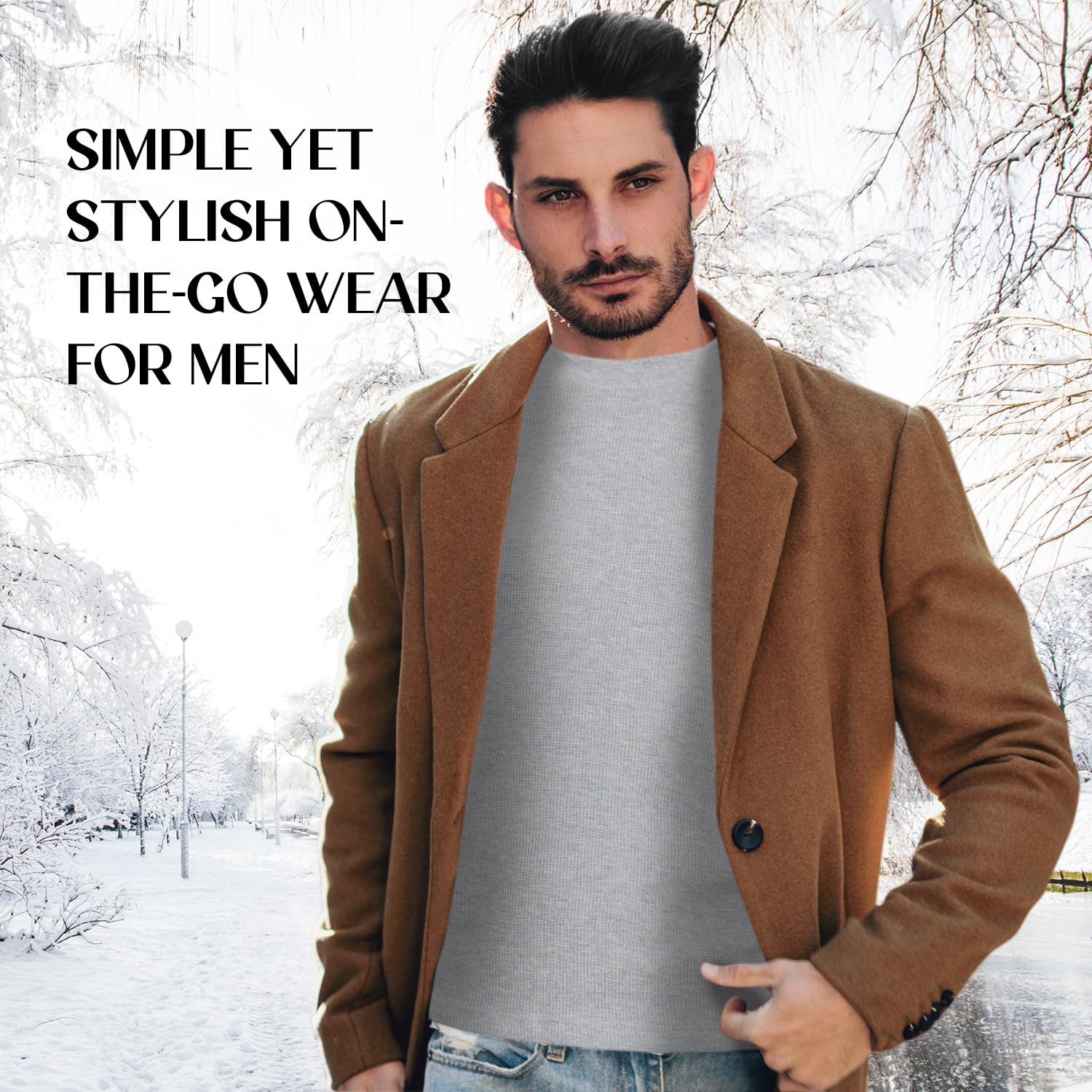 JMR - Camisa térmica pesada para hombre, 100 % algodón, manga larga, úsalo como capa base o independiente, cálida y transpirable