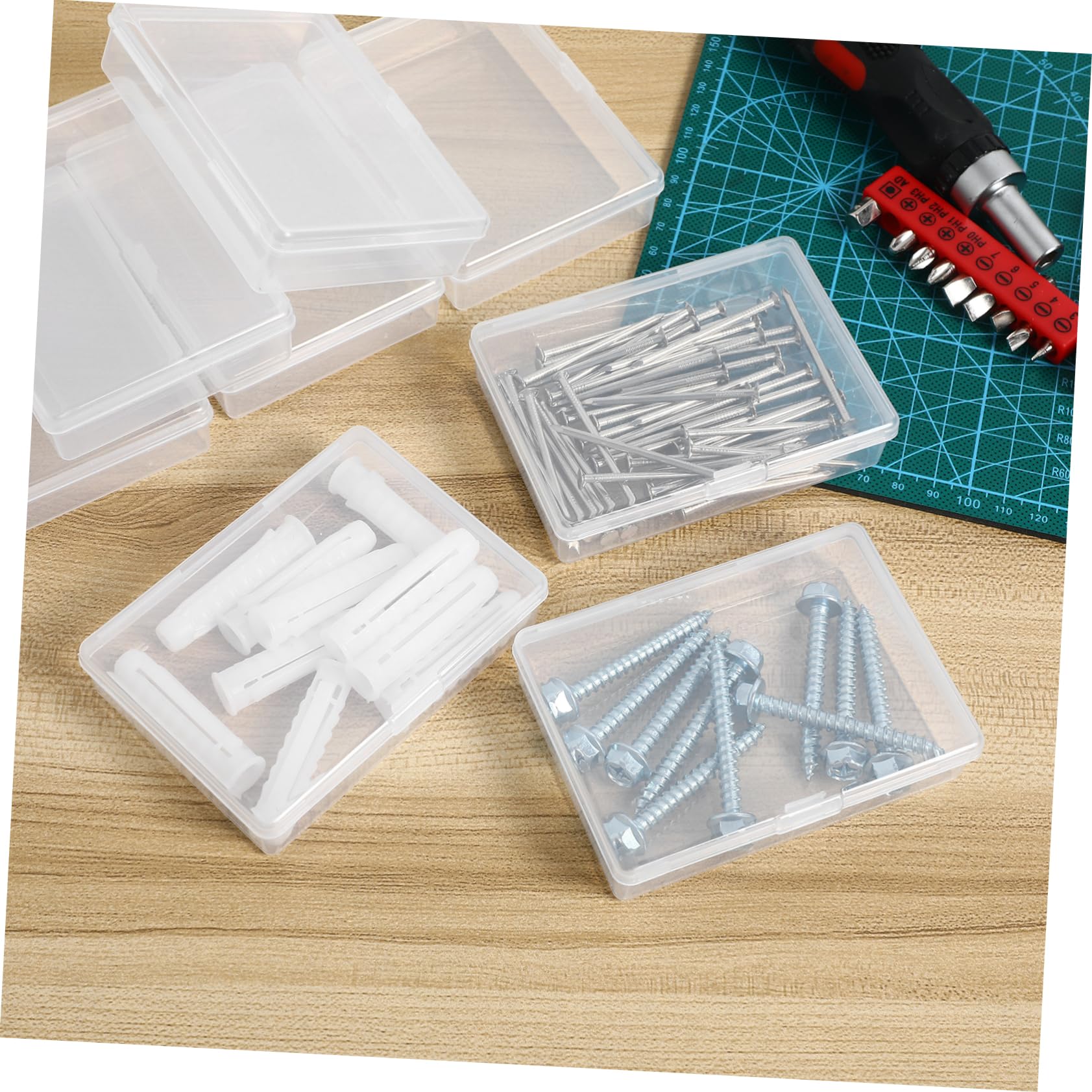 Didiseaon 5 Set Di Contenitori Per Gioielli in Plastica Di Piccole Dimensioni Scatola Di Cartone Organizer Per Perline Robusto E Versatile 8 Pezzi * 5