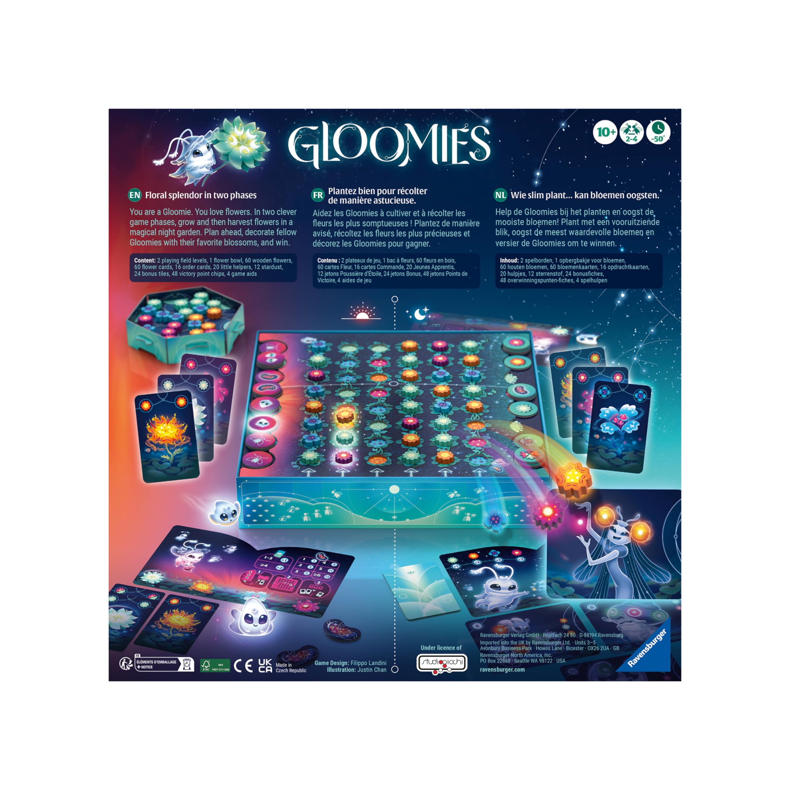 Ravensburger 24617 - Gloomies - prosta gra strategiczna dla rodzin, dorosłych i dzieci - gra planszowa dla 2-4 graczy w wieku od 10 lat