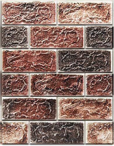Art3d Paquete de 10 paneles de pared 3D para despegar y pegar, autoadhesivos, impermeables, de espuma sintética, ladrillo 3D, para sala de estar,