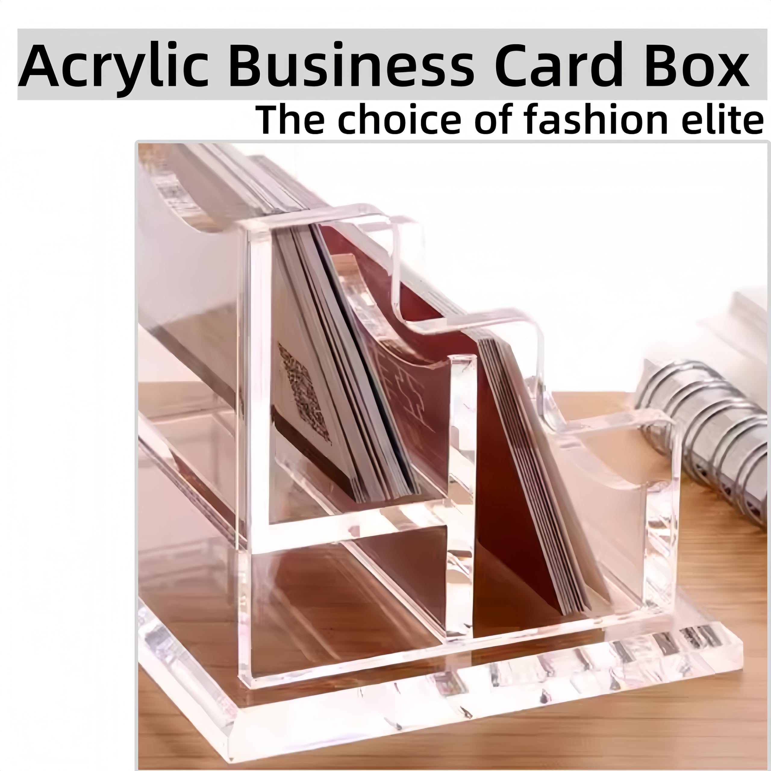 Présentoir transparent pour cartes de visite, cartes de visite, porte-cartes d'affaires, cartes de visite, convient pour le porte-cartes de visite de bureau