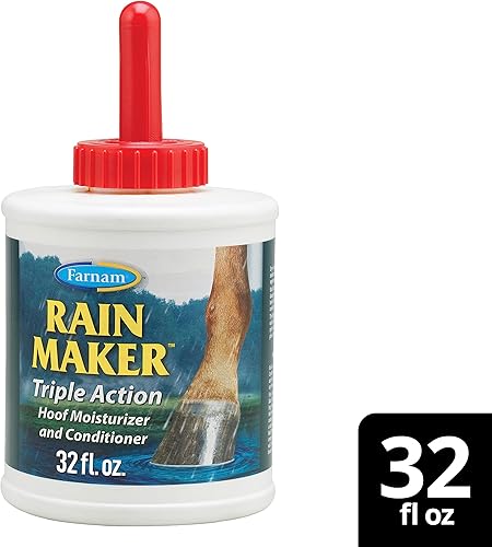 Miniatura 10 de Farnam Rain Maker Aceite de triple acción para pezuñas para caballos, humectante y acondicionador, atrae, absorbe y retiene la humedad, contiene