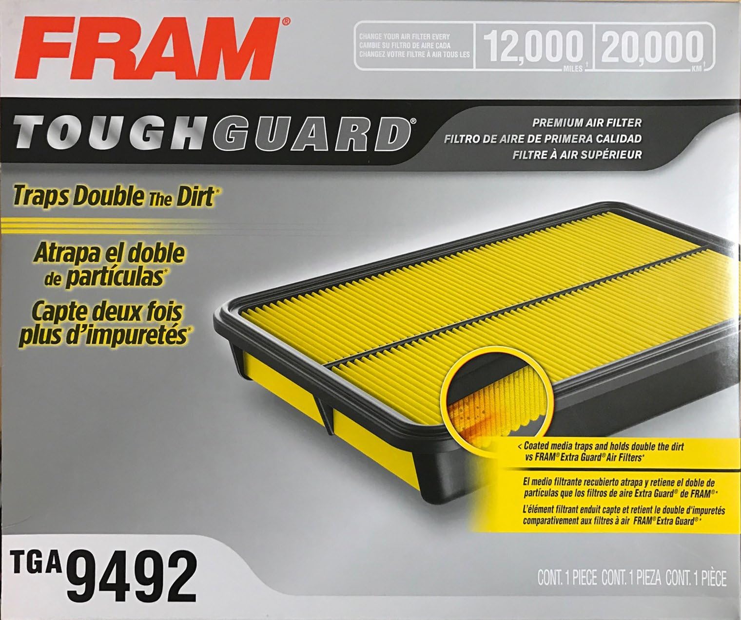 FRAM CA372 Extra Guard Round Plastisol Air Filter Automotive