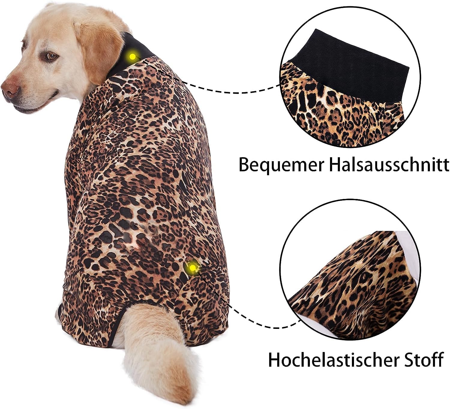 Tutina per cani Tutina per recupero cani, Body a maniche lunghe per dopo l'intervento chirurgico Cono anti-leccatura Tutina alternativa per recupero cani Protezione chirurgica professionale per anim