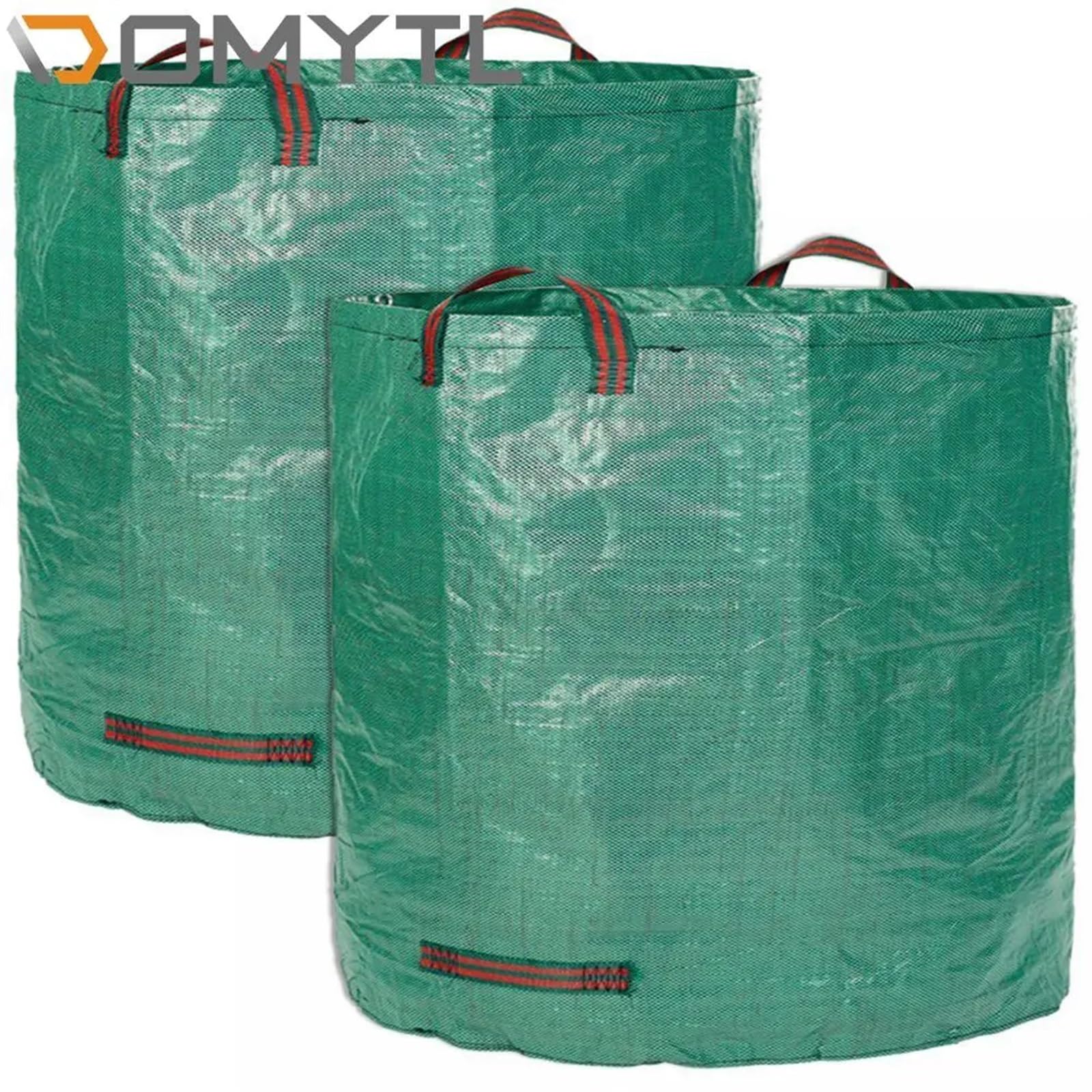 Sacs à déchets de jardin réutilisables - 670 x 770 mm - Pliable - Respectueux de l'environnement - Pour le nettoyage de la cour (vert)