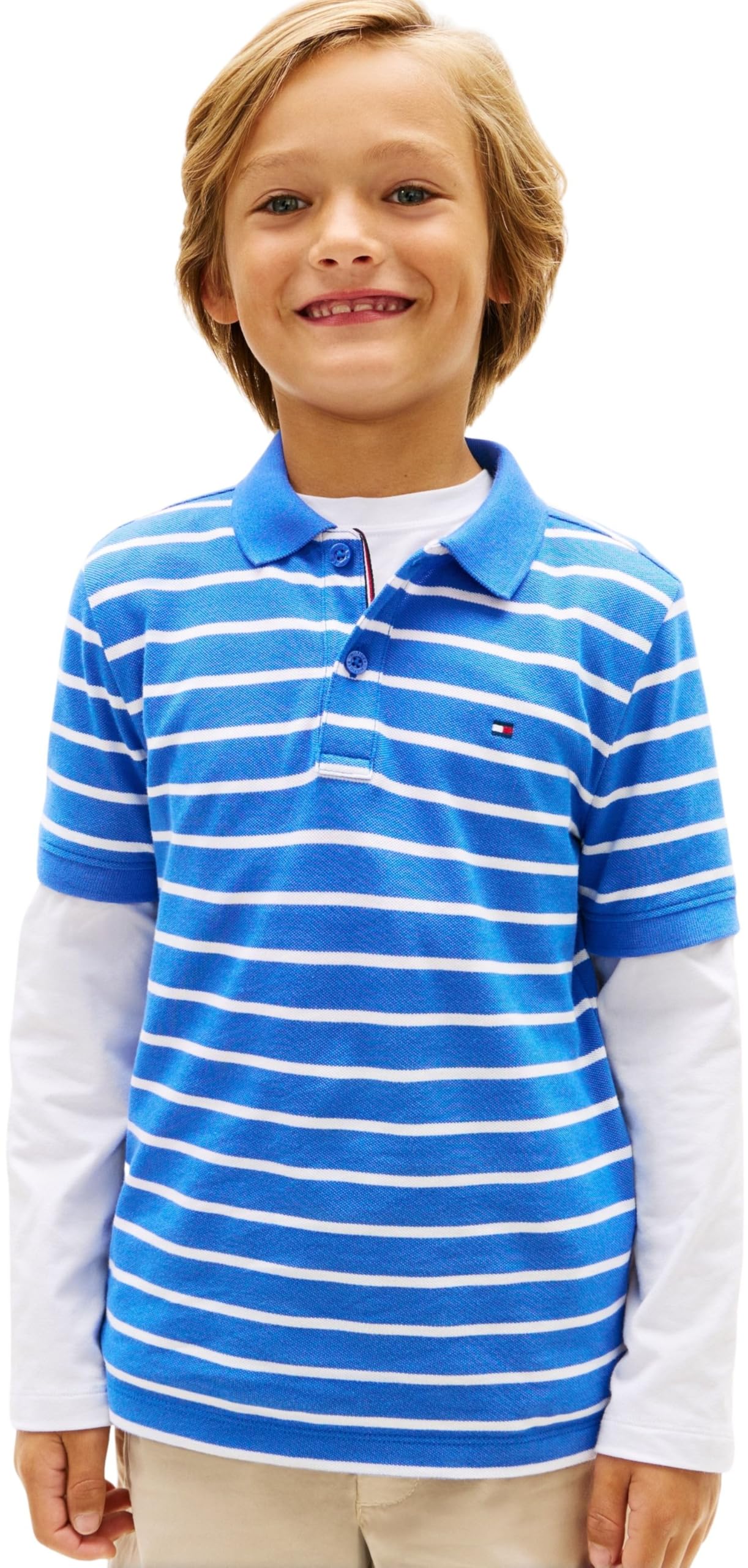 Tommy Hilfiger Jungen Poloshirt Kurzarm Flag Regular Fit