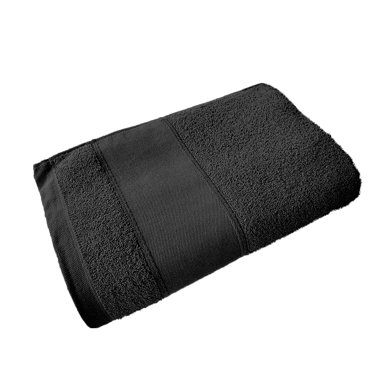 Personalizzato Monogram ciniglia 500 gsm asciugamani da bagno, 4 pezzi nero