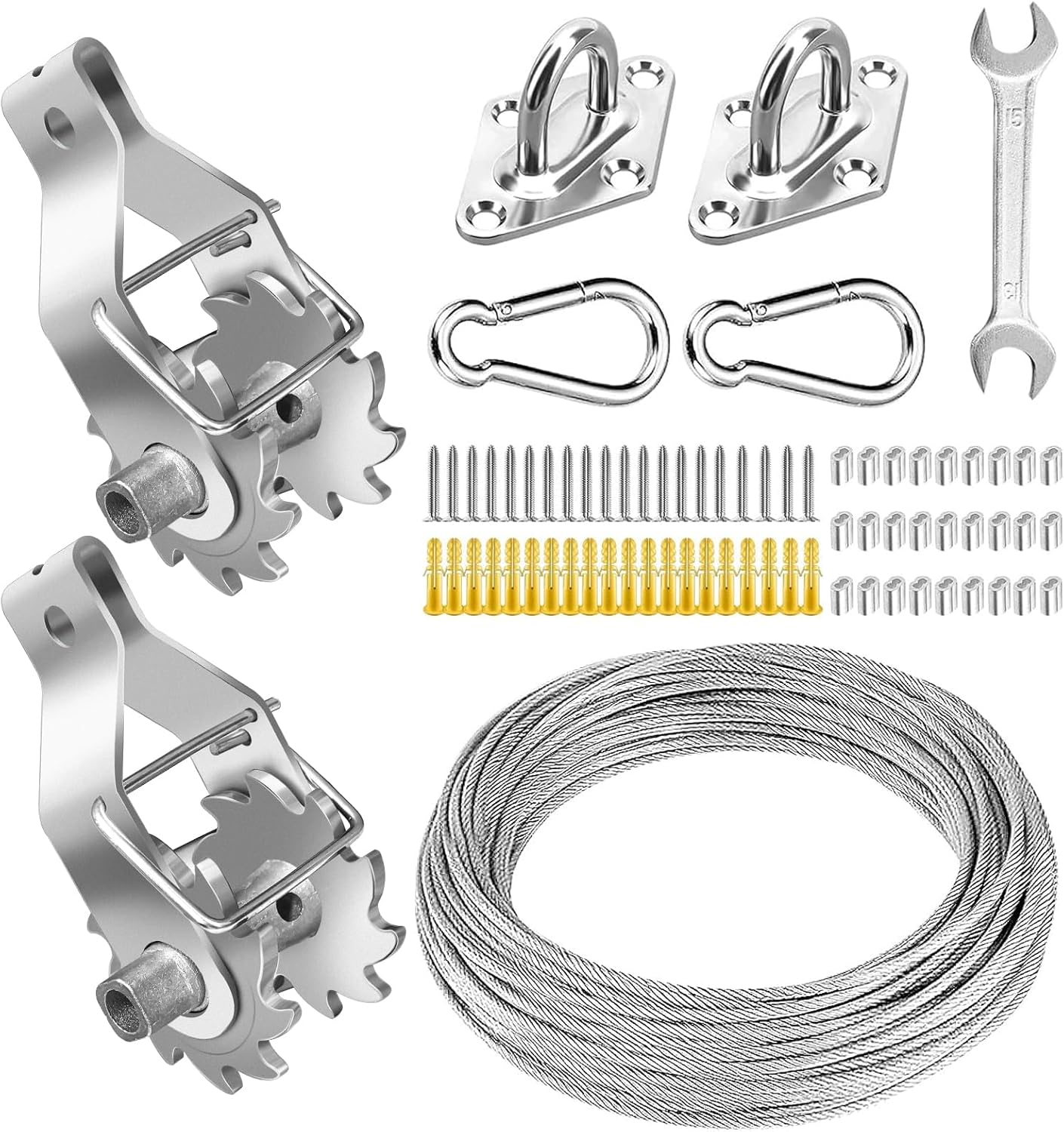 FZENeast Sail Shade Fixing Kit, AntiRust Stainless Steel Awning
