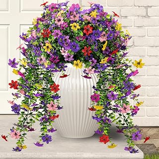 32 Bundles Artificial Fake Hanging Flowers for Outdoor
