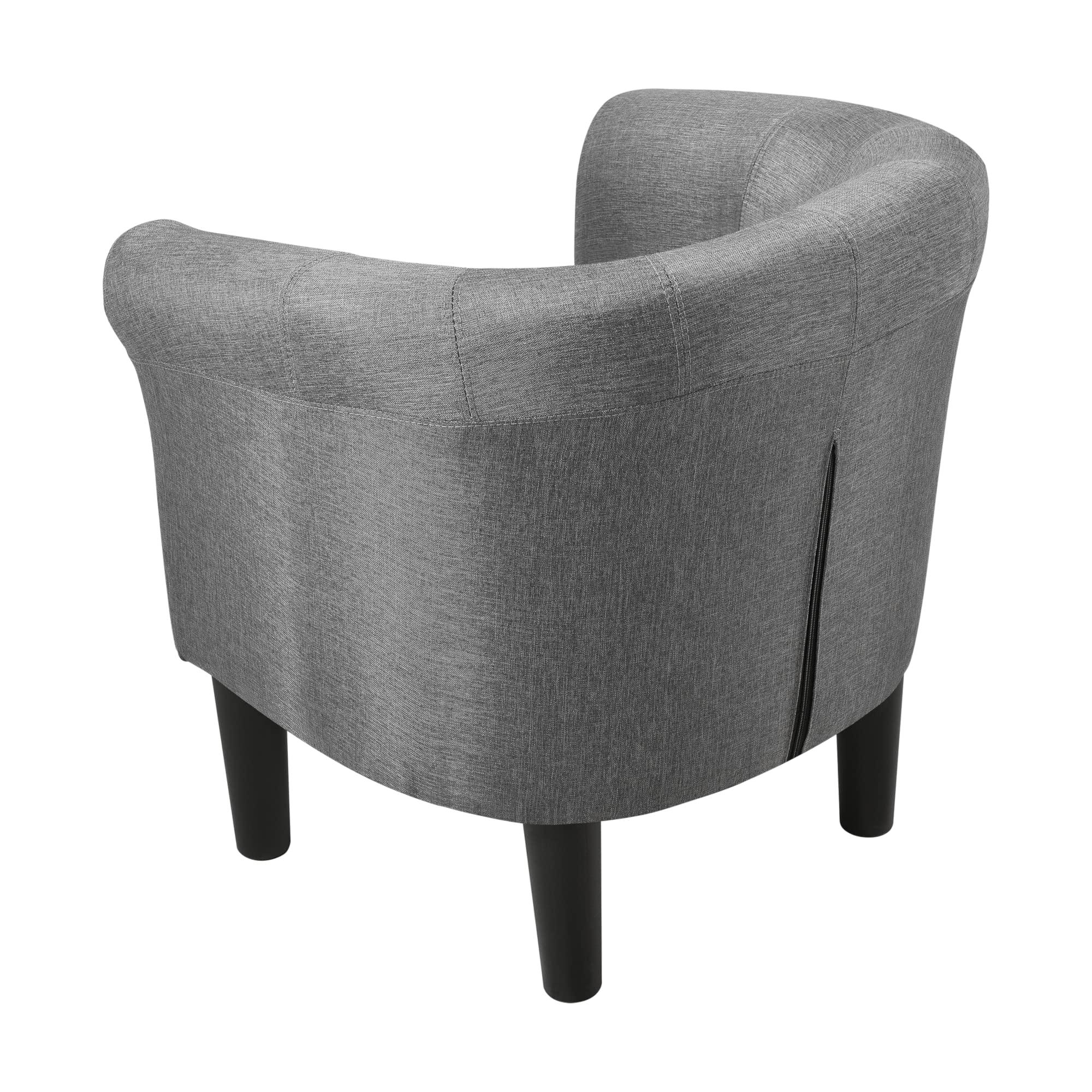 [en.casa] Sillón Relax Elegante Butaca 70x70x58 cm Asiento cómodo 100% Poliéster Gris