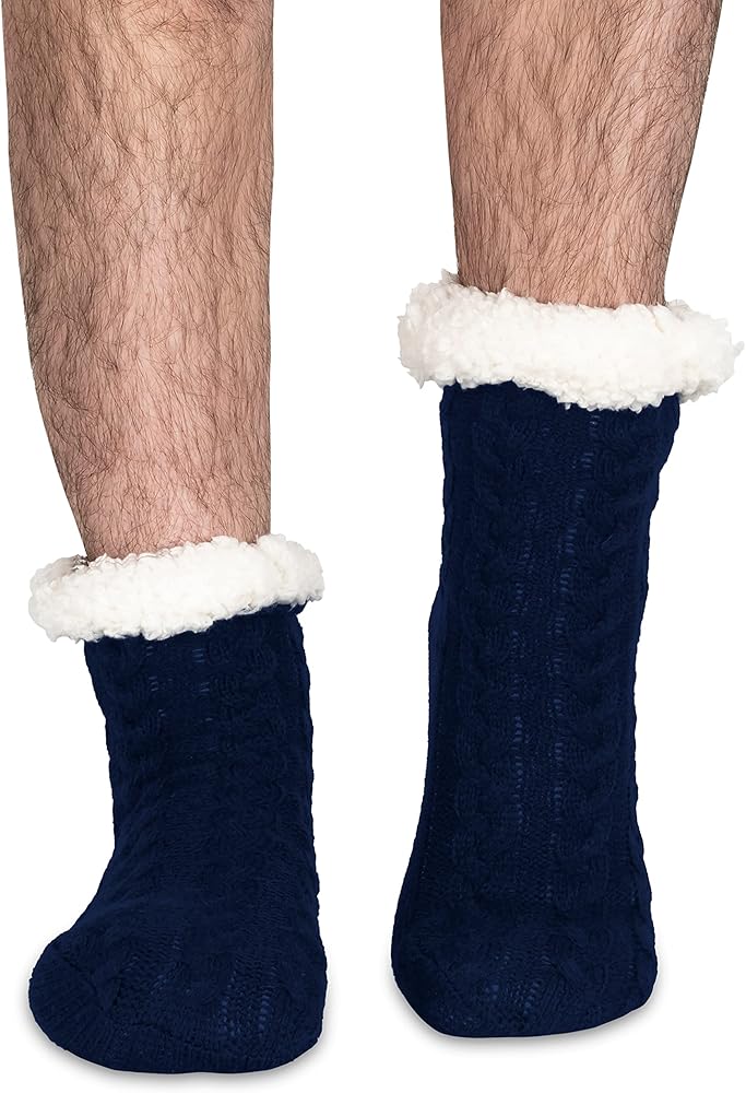 The Metluks Women's Knit Slipper Socks With Non-slip Grippers, Warm