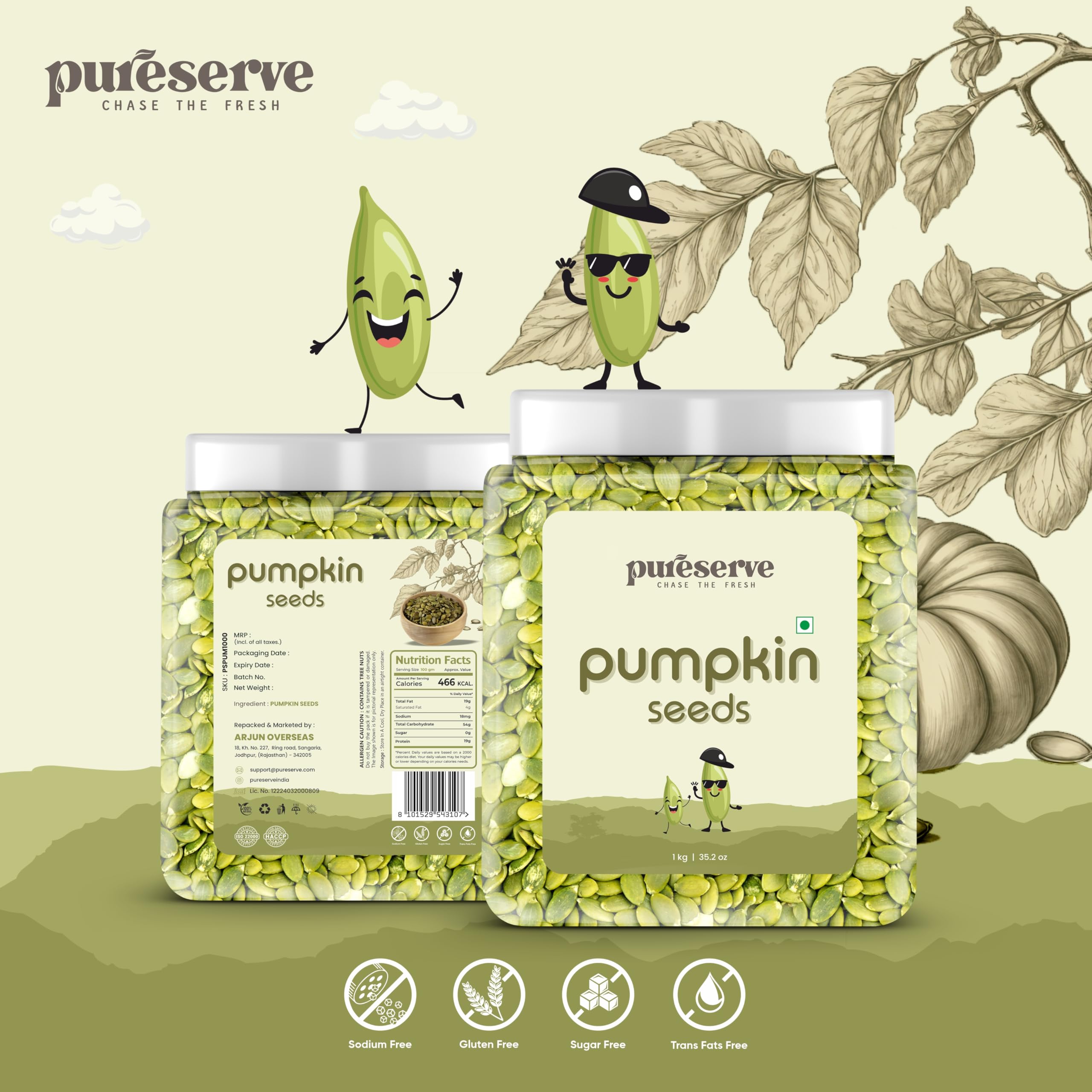 Pureserve Pumpkin Seeds 1Kg – Premium AAA Grade Superfood | High in Protein, Fiber & Antioxidants | Boosts Immunity & Supports Weight Management | Perfect Healthy Snack for Eating, Salads & Smoothies - Image 9 thumbnail