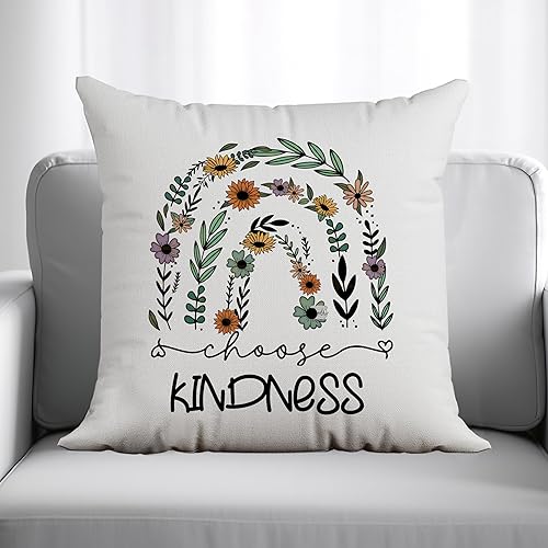 Miniatura 3 de uinwk Fundas de almohada Kindness de 18 x 18 pulgadas, funda de almohada Choose Kindness Be Kindd, almohadas motivacionales con citas, regalos