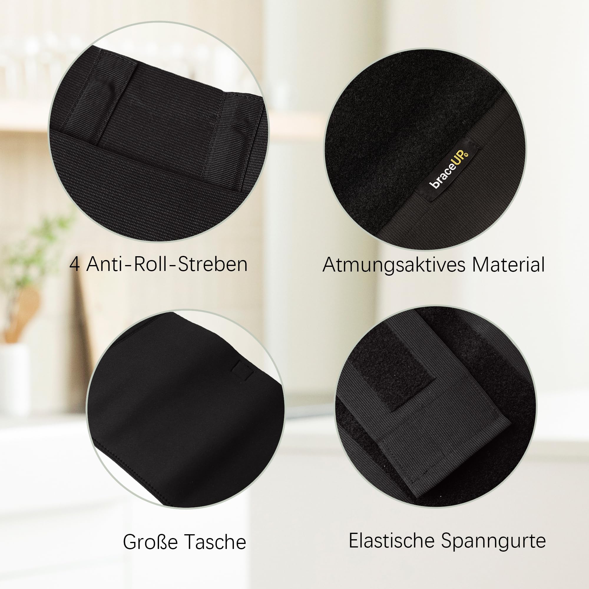 BraceUP Rückenbandage in Übergröße für Frau und Mann - 3XL bis 5XL Extra große untere Rückenstütze mit Riemen und Kompression, Unterleibsbinde in Übergröße (3XL)