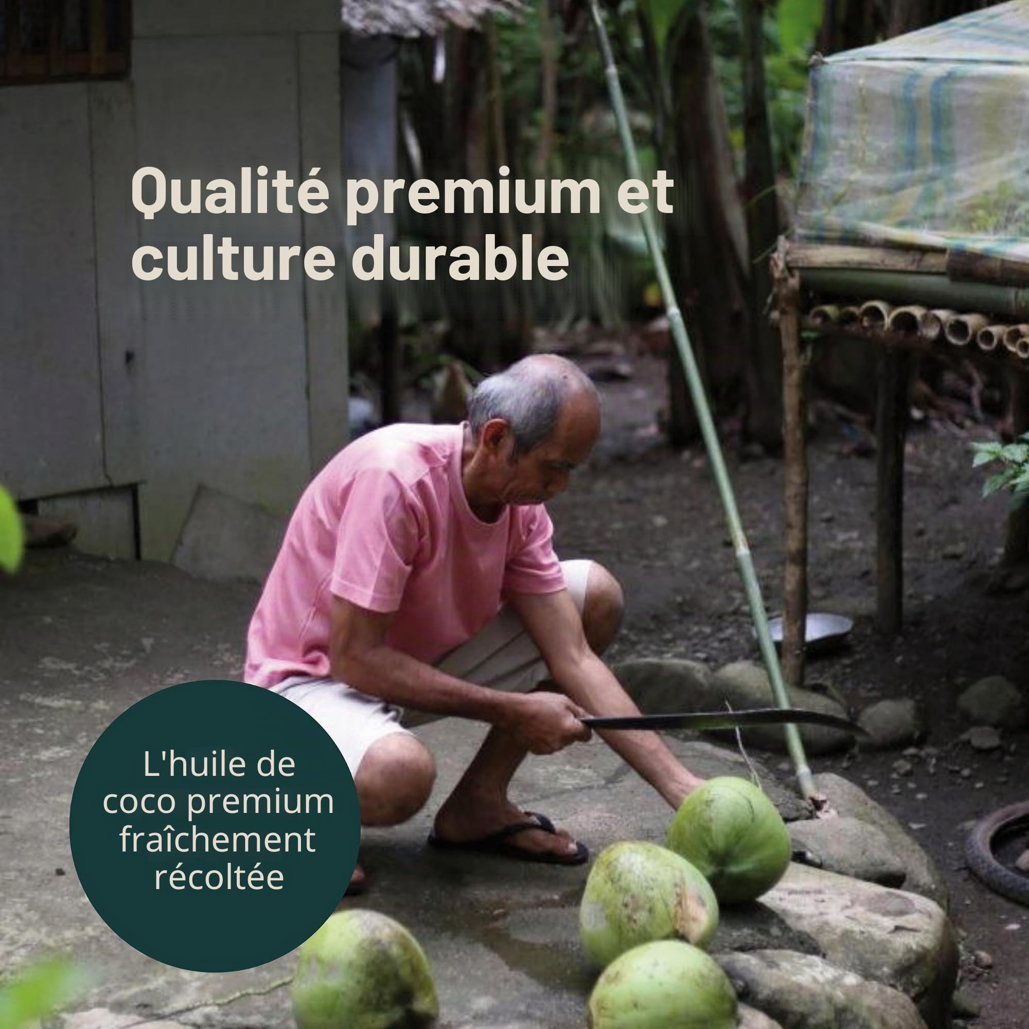 FOODIN Huile de coco bio 2 x 1000 ml, vierge pressée à froid, de qualité supérieure, bonne option pour la friture et la cuisson, 100% sans gluten et végétalien