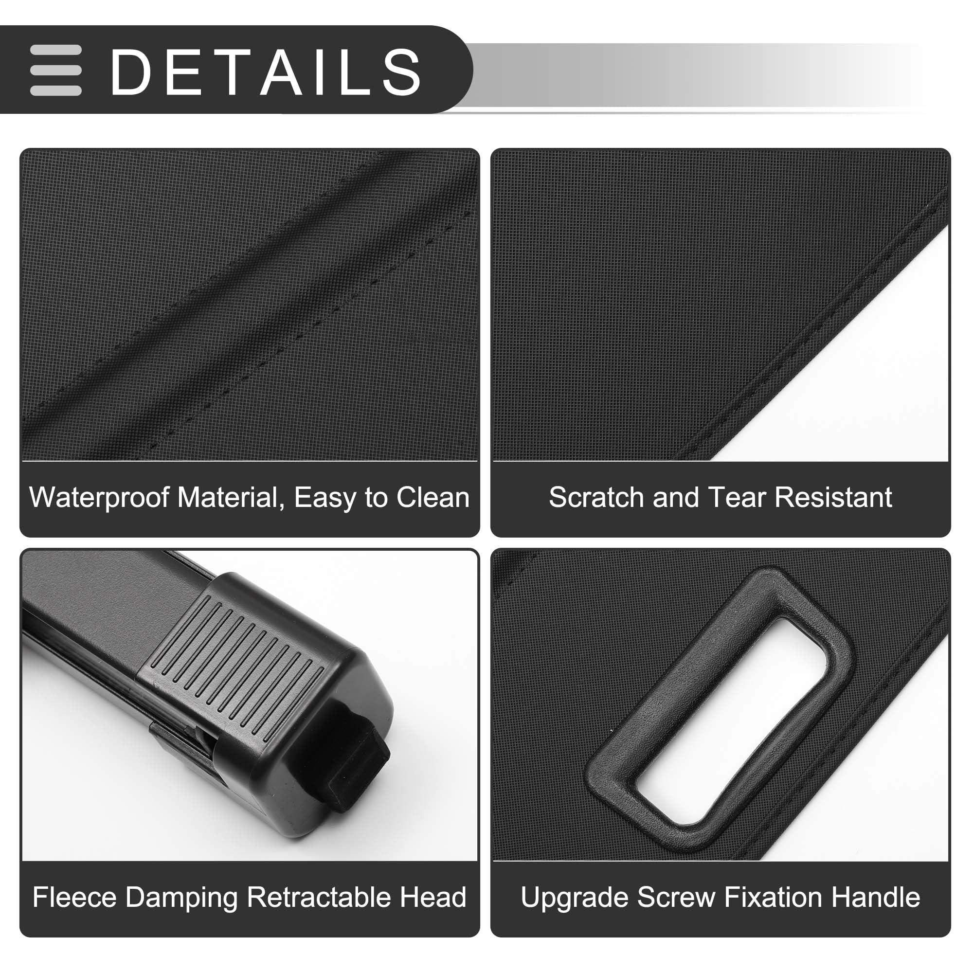 Motoforti Cubierta De Carga Retráctil Para Maletero Para Mitsubishi Outlander 2008-2012 Estante De Paquete De Maletero Trasero Sombra De Seguridad Para Equipaje Lienzo Negro Brillante