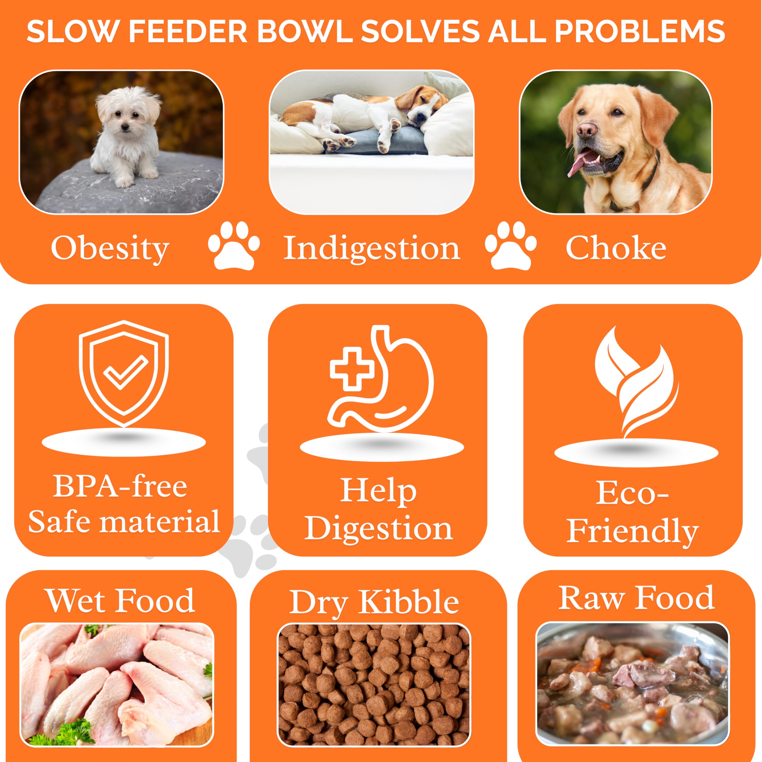 2 ciotole per cibo per cani con alimentazione lenta, progettate per mangiare lentamente, promuovono una digestione sana e impediscono il gonfiore, ideale per cani e gatti (rosa-rosa)