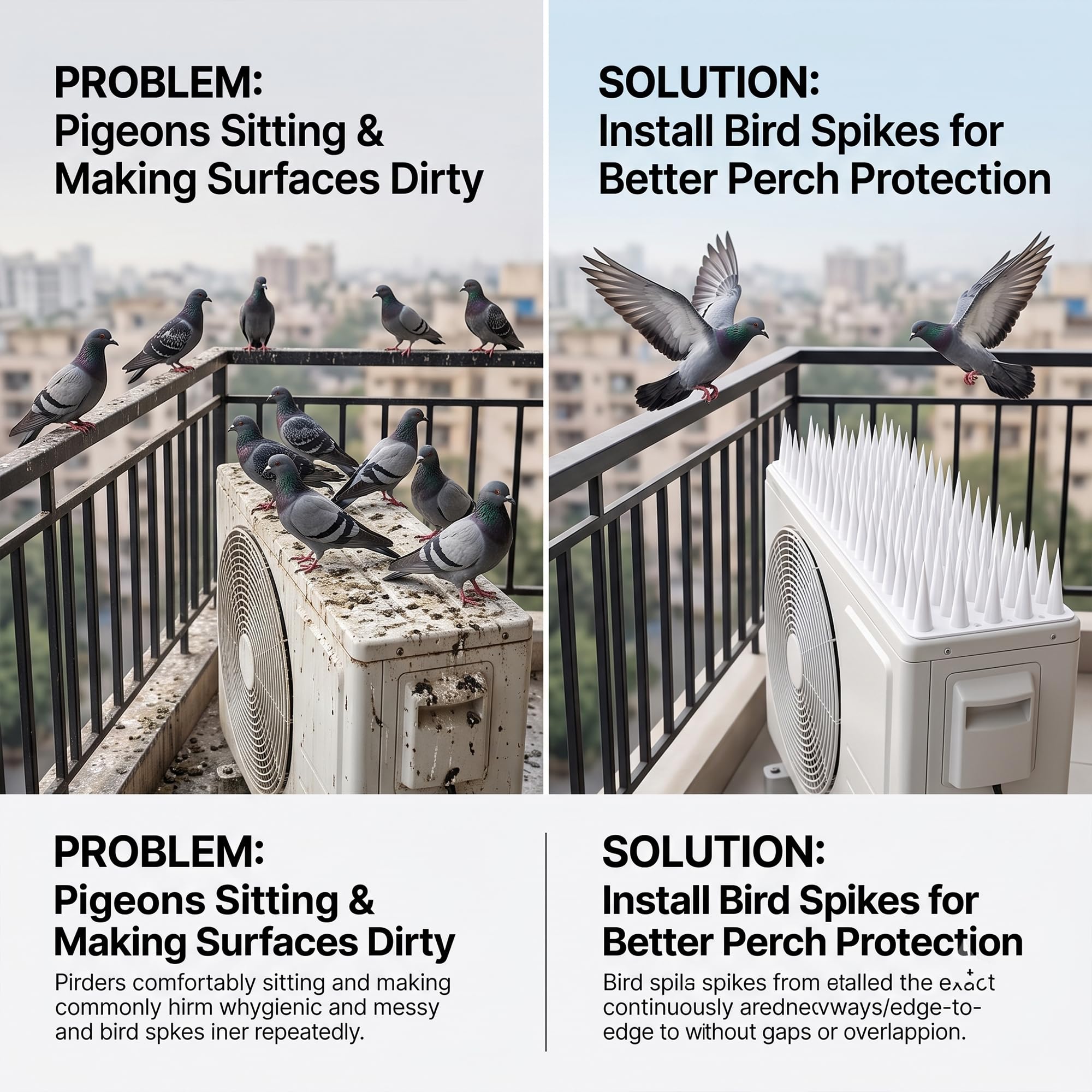 Bird Spikes - Pigeon Control for Balcony & Railing -6
