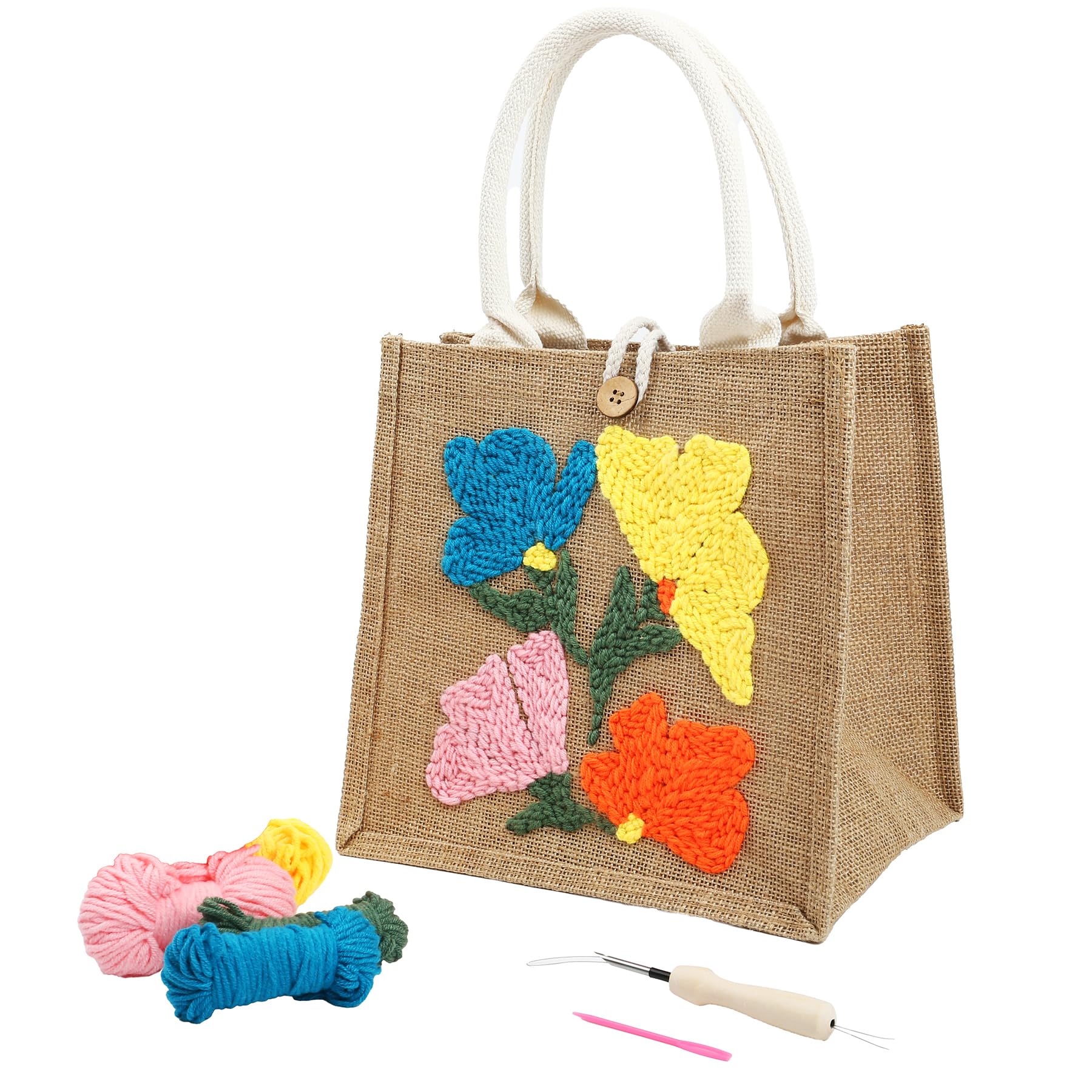 Amazon.com: ERNTRNL Punch Needle Tote Bag Kits for Adults Beginner
