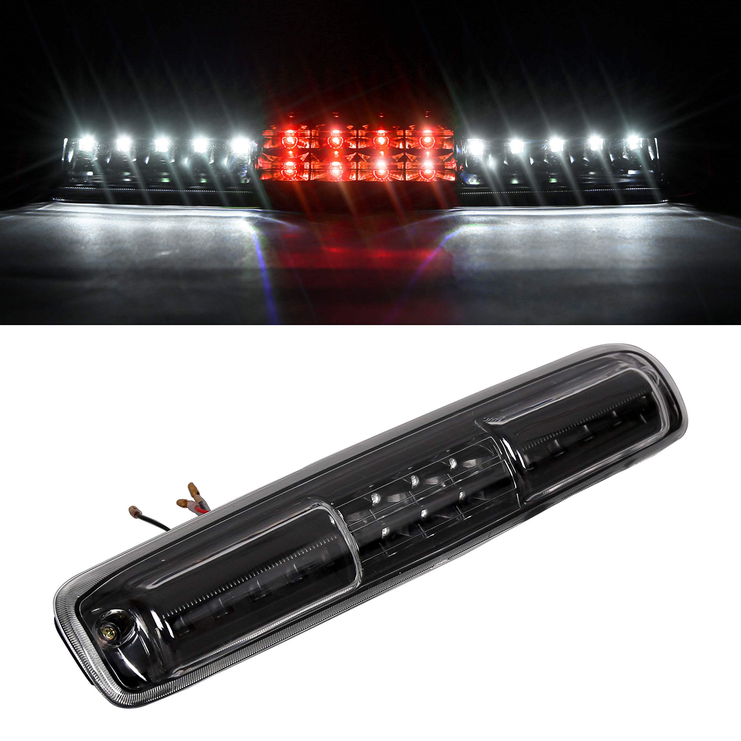 ECOTRIC Brake Light Compatible with 1999-2007 Chevy Chevrolet Silverado GMC Sierra 1500 2500 3500 HD Classic Replacement for 5978318, 1652520 3rd Third LED Rear Cargo Lamp High Mount Stop Light