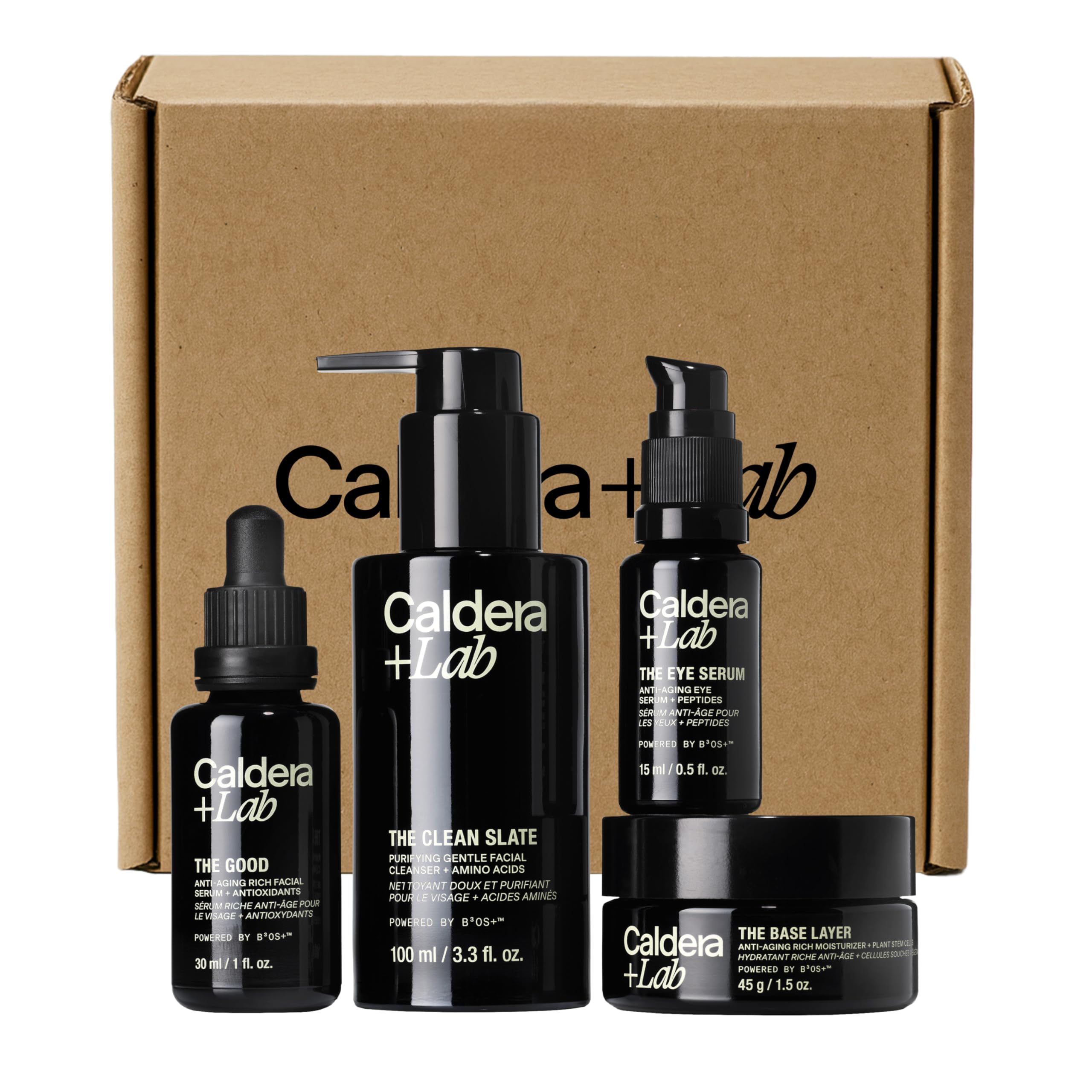 Caldera + Lab The Regimen Rich + Eye Defense | Men's 4 Piece Skincare Set