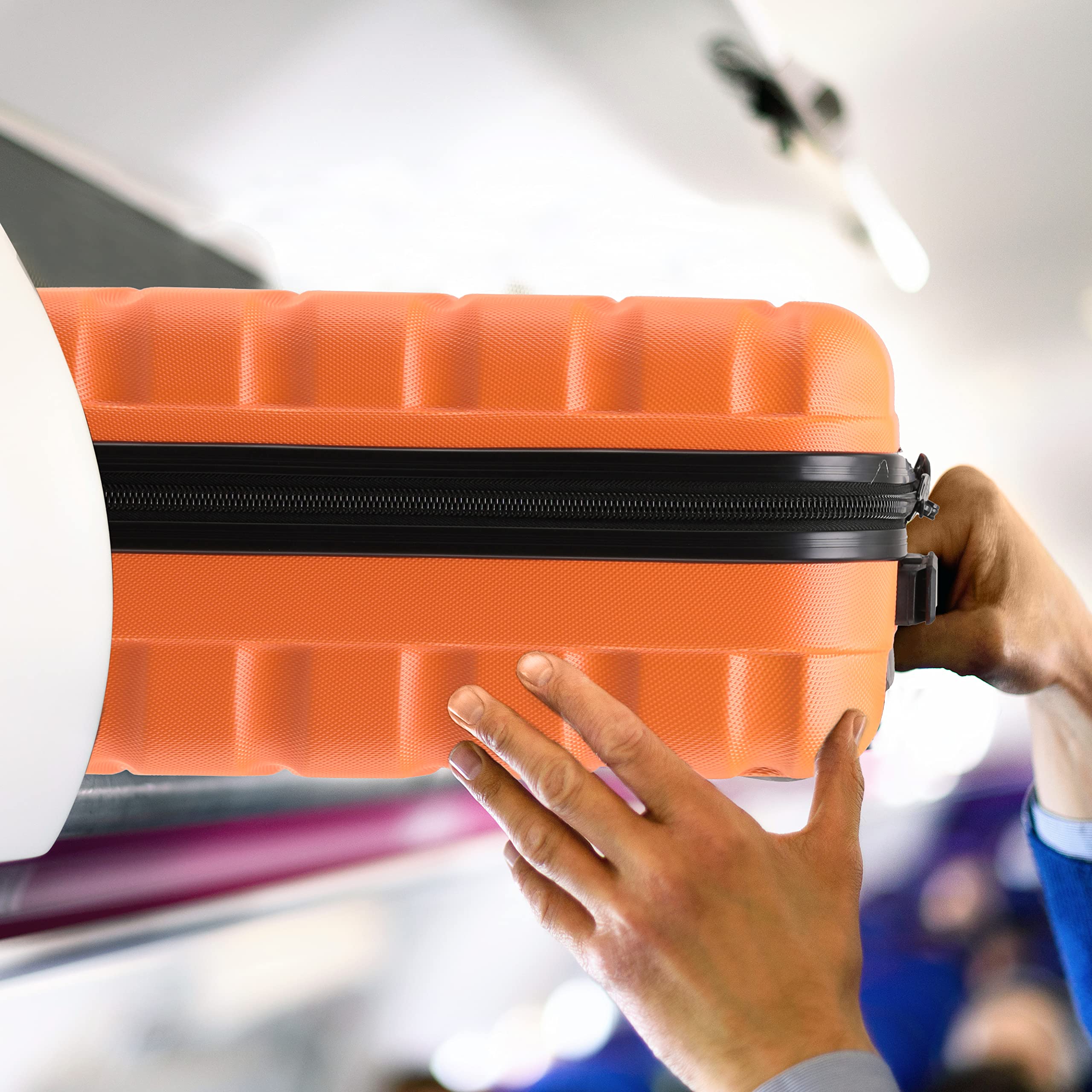 Flight Knight Cabin Suitcase 55x40x20 Ryanair Priority, EasyJet, Jet2 Lightweight Small Durable 4-Wheel Cabin Case, Carry-On for Over 60 Airlines, Hard Shell, 10kg Hand Luggage Bag (55 x 40 x 20 cm)