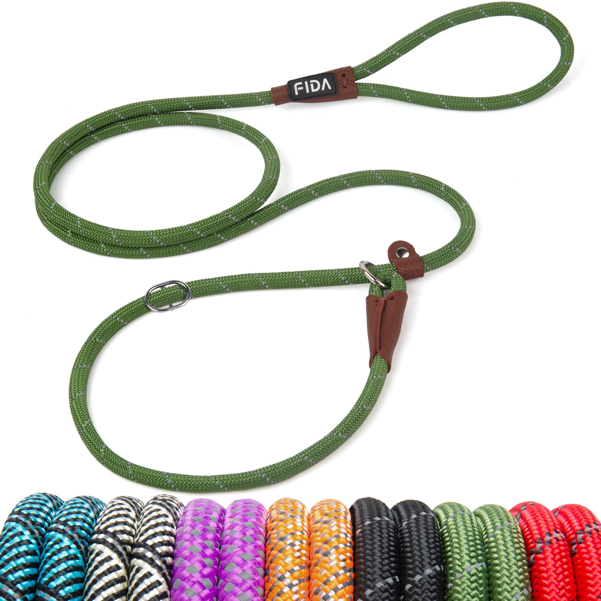 Photo 1 of Fida Durable Slip Lead Dog Leash, 6 FT x 3/8" Green