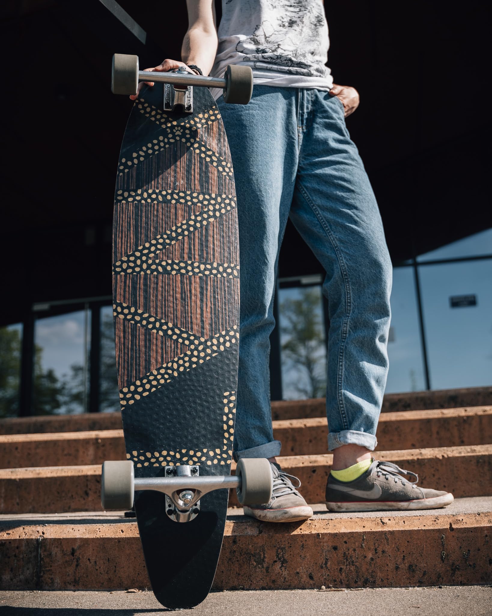 SWITCH Lynx Pintail Longboard Switch 97 cm: ideal para cruising, ABEC-9, fibra de vidrio, Flex Paris V2 150 mm, para jóvenes y adultos, cruiser, fabricado en Europa, ligero