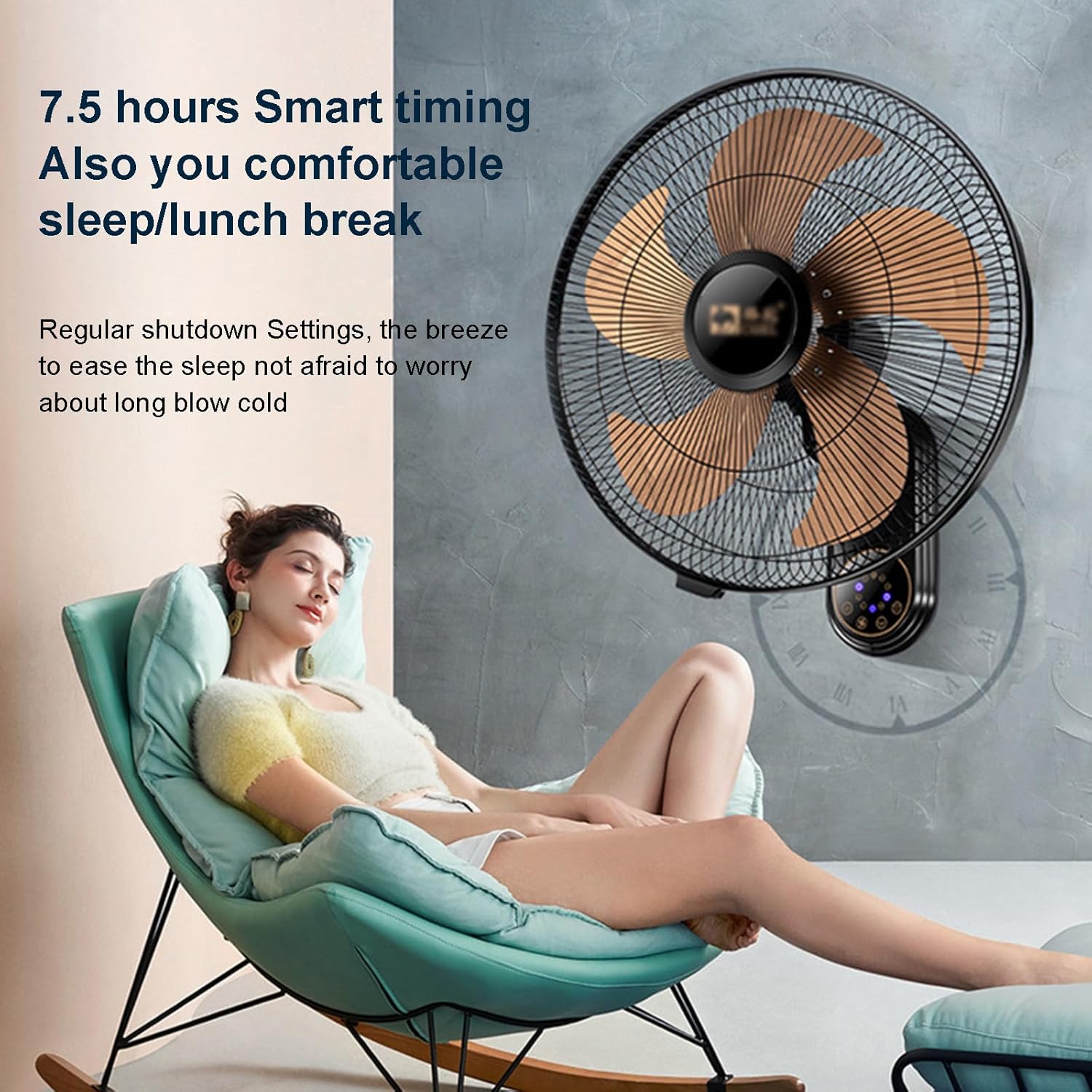 Cooling Wall Fan with Remote Control Quiet Air Circulator Fan, Wall Mounted Fan with 3 Speed 16/20 Inch Home Heavy-Duty Electric Fan, Powerful Oscillation Fan for Office, Low Noise
