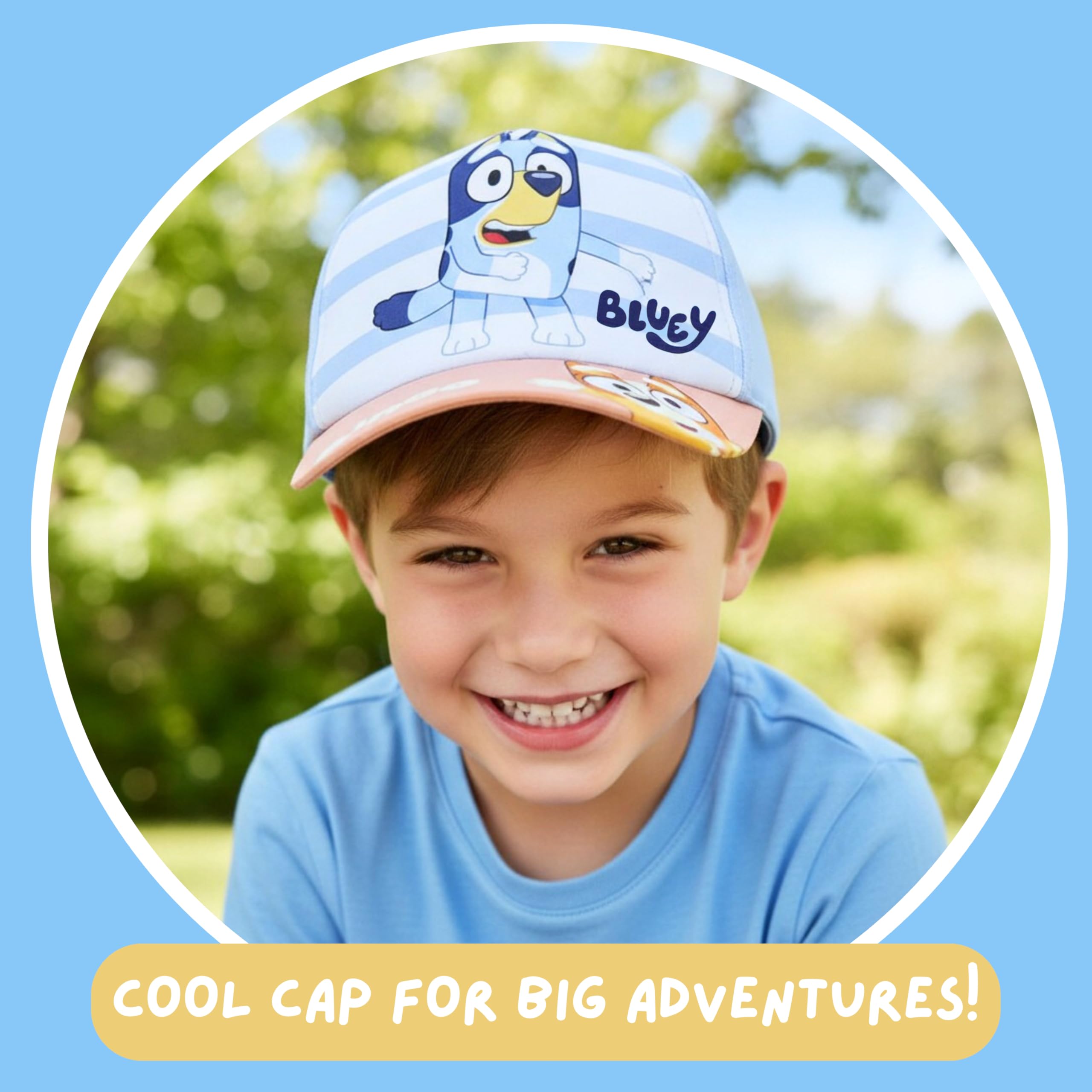 Bluey Gorra de Beisbol Toalla y Mochila Saco Cuerdas Cordón, Set 3 Piezas Infantil, Regalo de Verano Playa Piscina Excursiones para Niños y Niñas